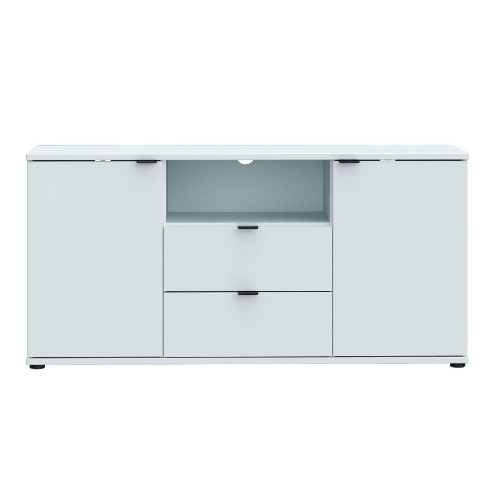 Ganymede TV Unit - 2 Door - 2 Drawer - 129.8cm - Light Grey