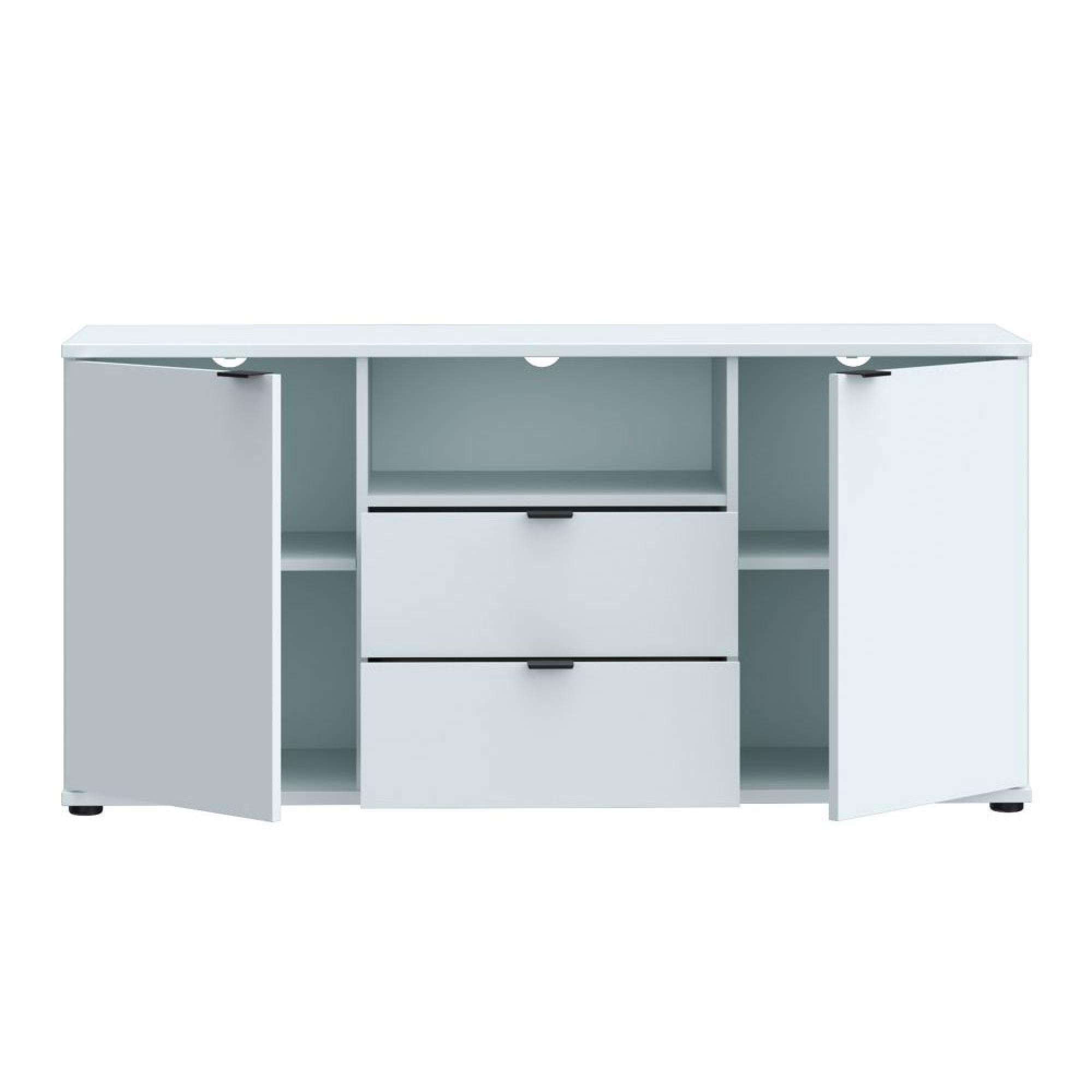 Ganymede TV Unit - 2 Door - 2 Drawer - 129.8cm - Light Grey