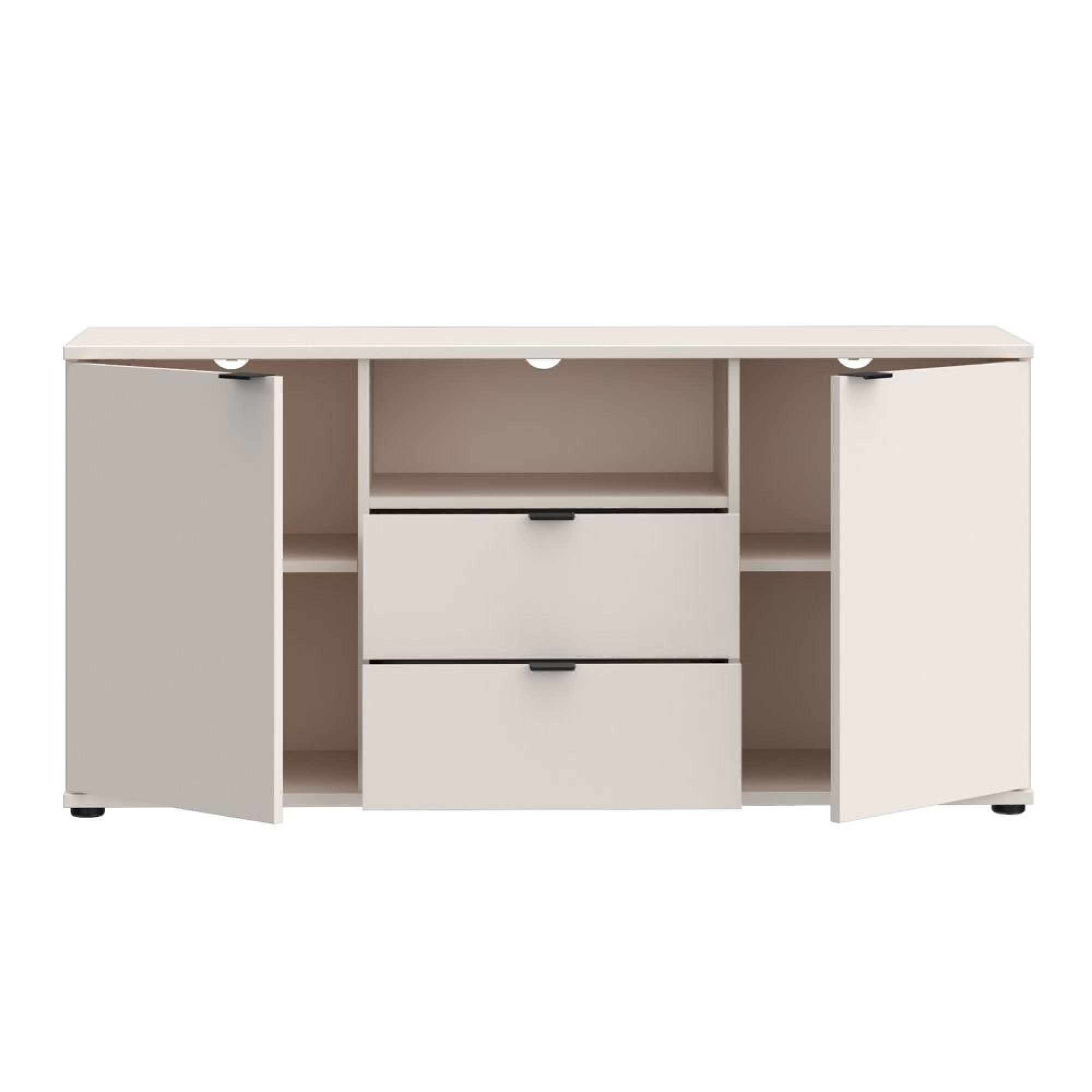 Ganymede TV Unit - 2 Door - 2 Drawer - 129.8cm - Sand