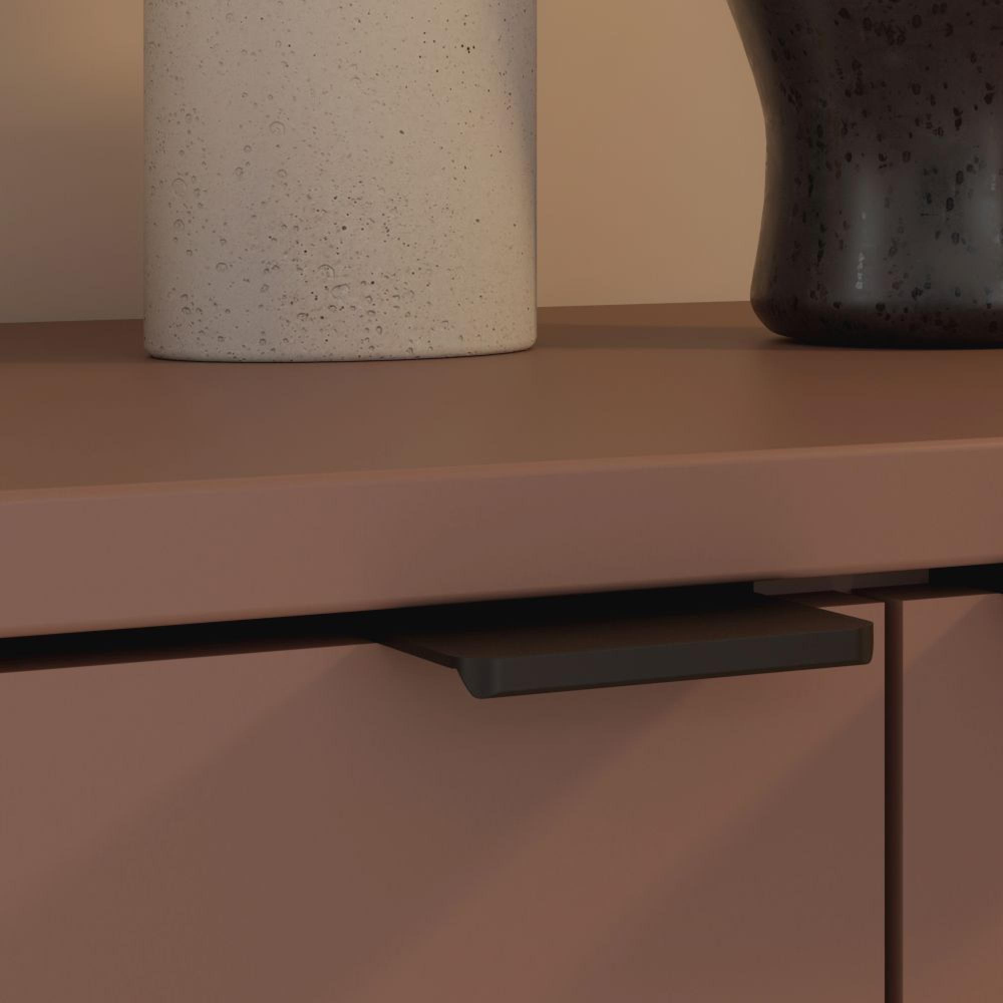Ganymede TV Unit - 2 Door - 2 Drawer - 129.8cm - Terracotta