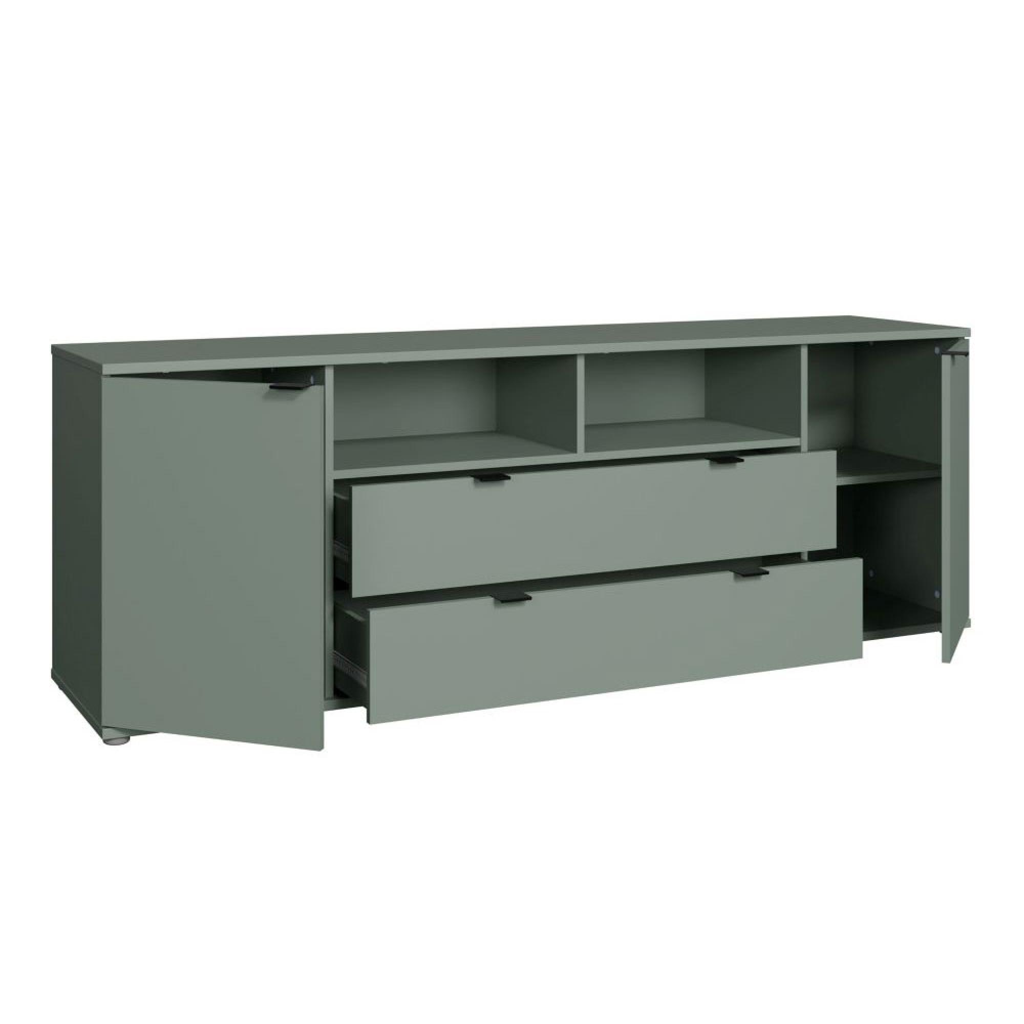Ganymede TV Unit - 2 Door - 2 Drawer - Wide - 179.5cm - Sage Green