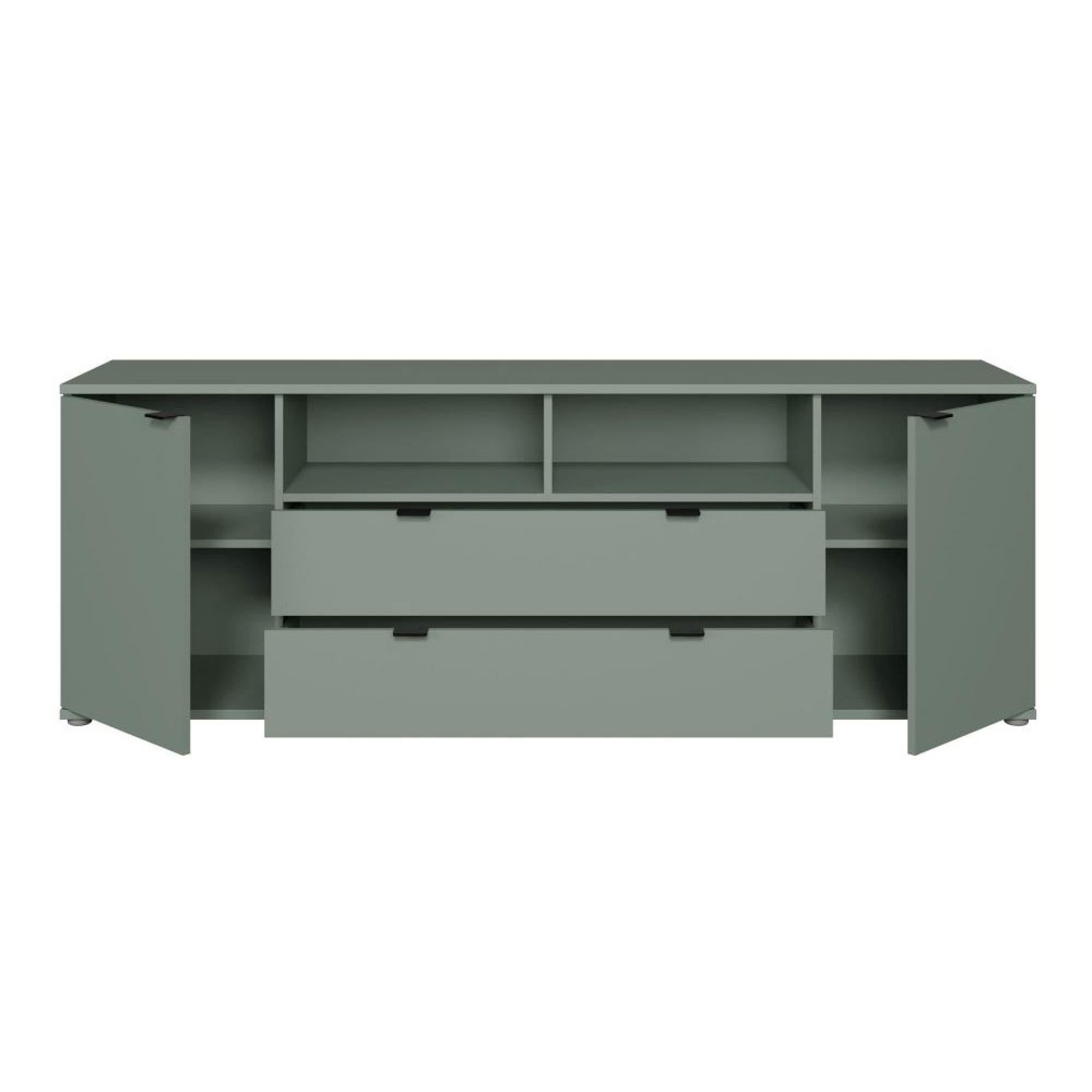 Ganymede TV Unit - 2 Door - 2 Drawer - Wide - 179.5cm - Sage Green
