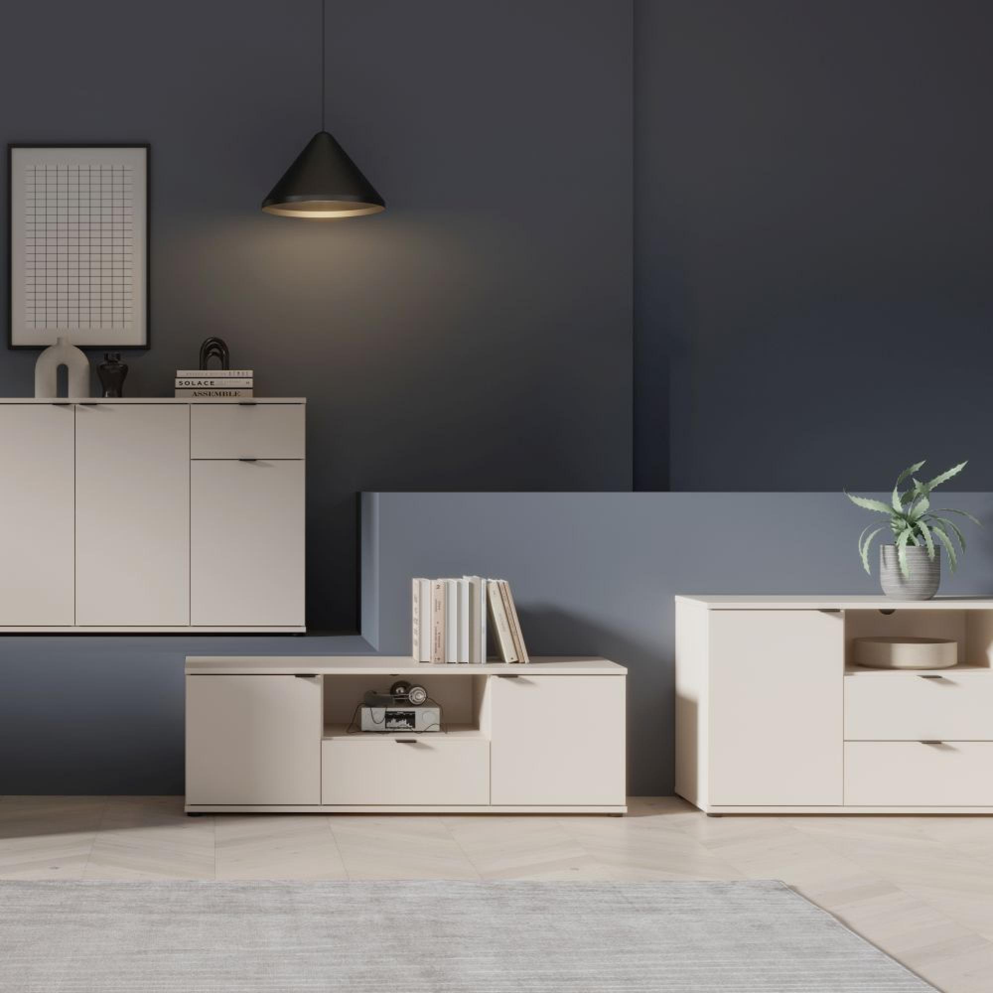 Ganymede TV Unit - 2 Door - 2 Drawer - Wide - 179.5cm - Sand