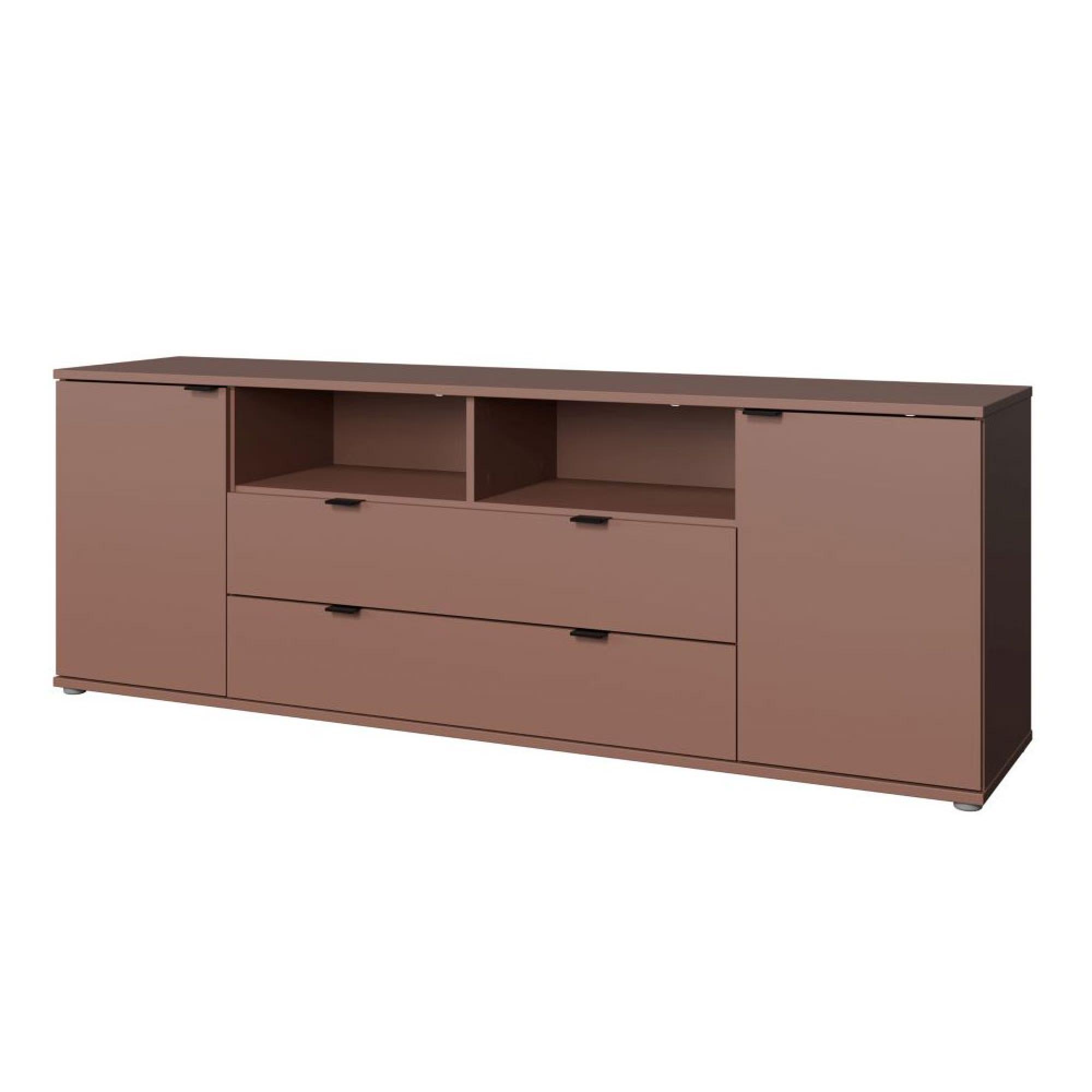 Ganymede TV Unit - 2 Door - 2 Drawer - Wide - 179.5cm - Terracotta