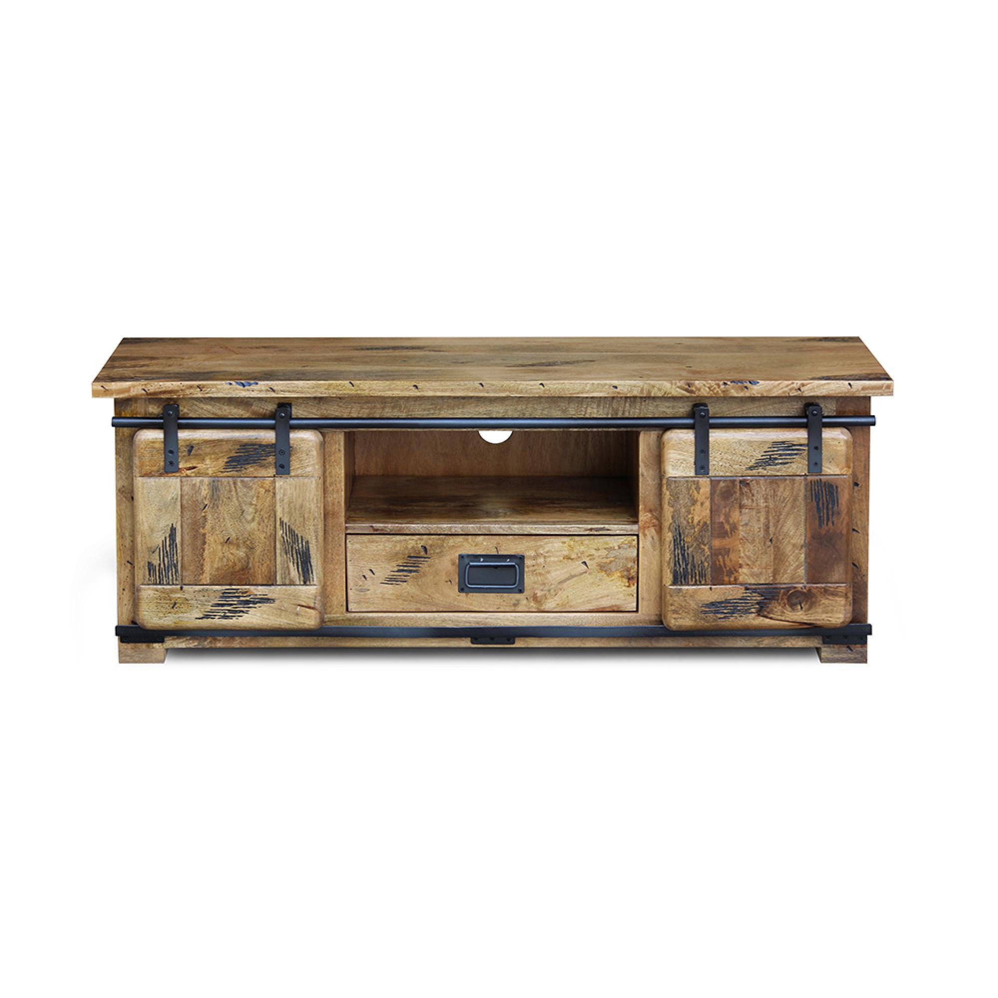 Raipur Works TV Unit - 135cm - Industrial Style Wooden
