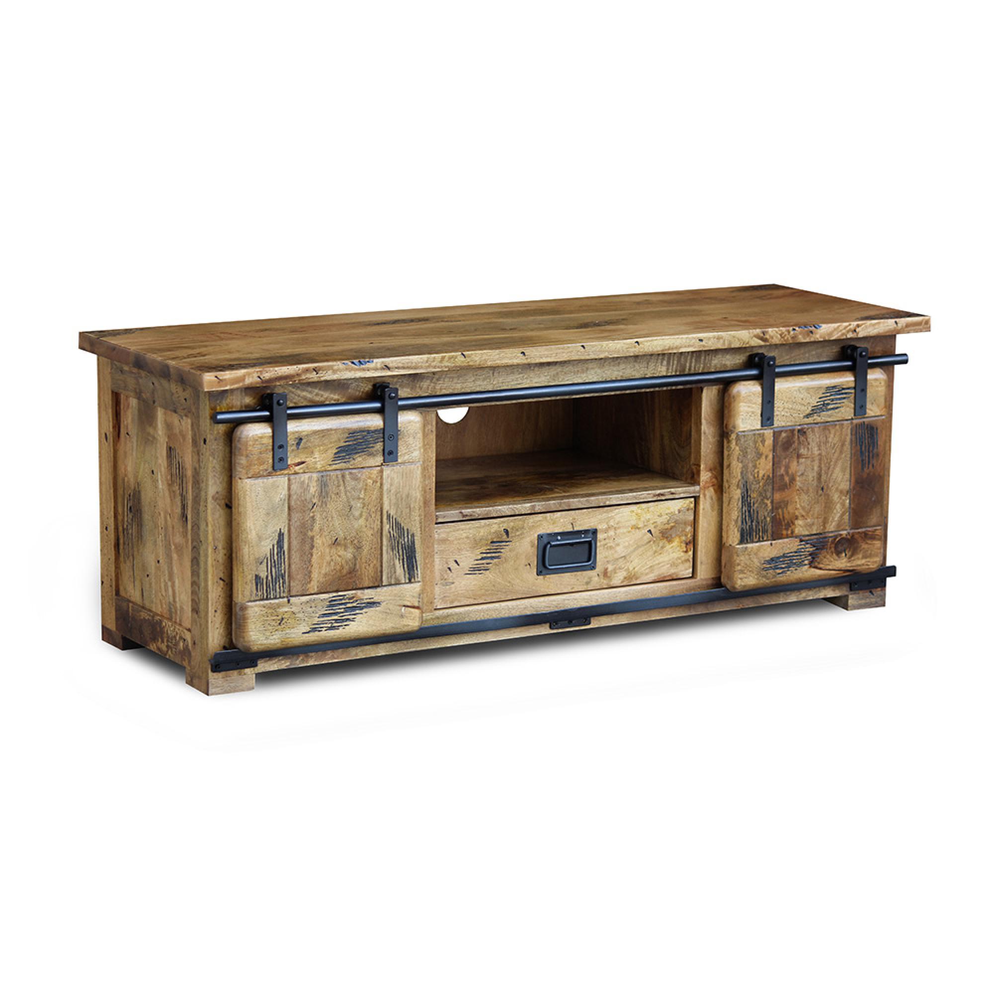 Raipur Works TV Unit - 135cm - Industrial Style Wooden