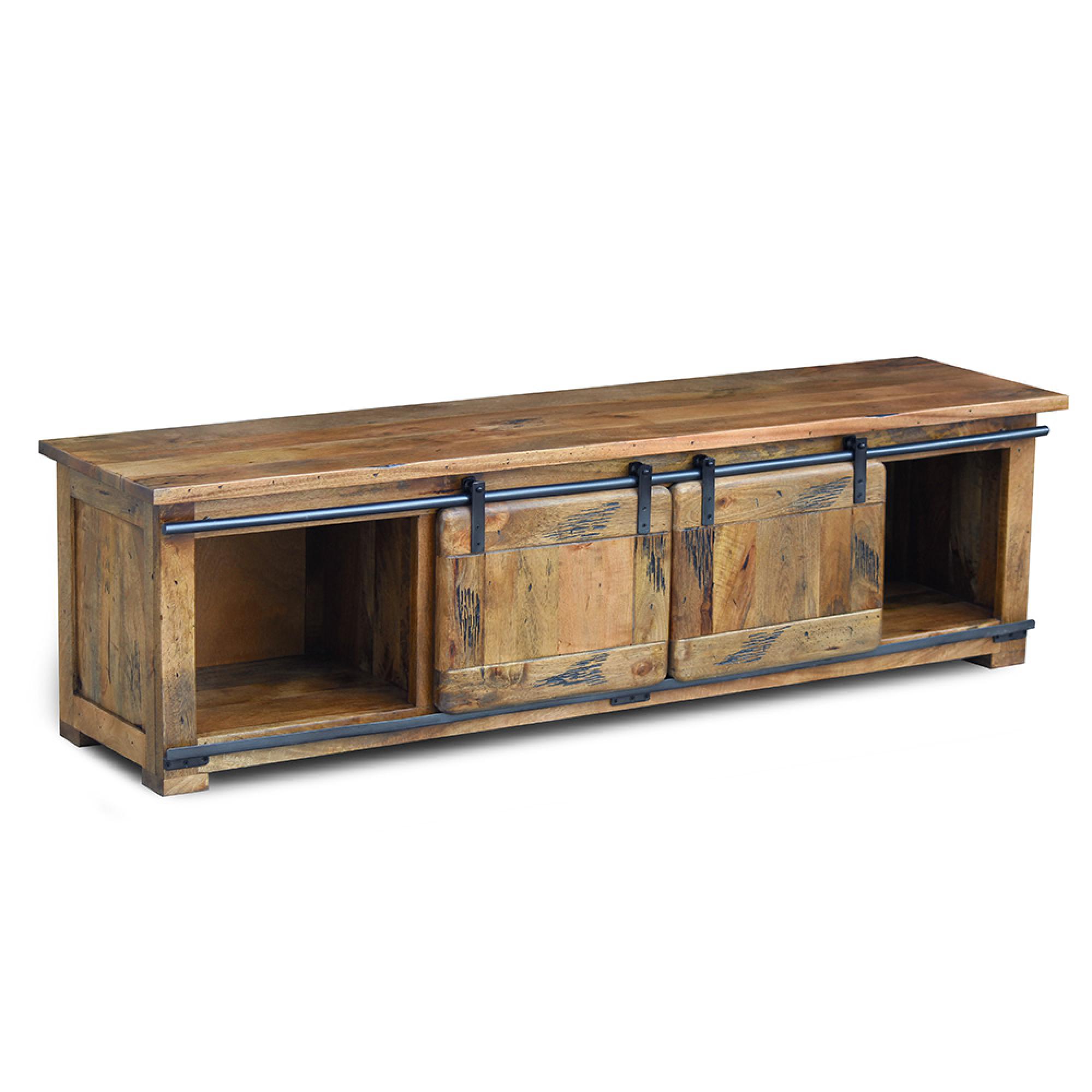 Raipur Works TV Unit - 180cm - Industrial Style Wooden