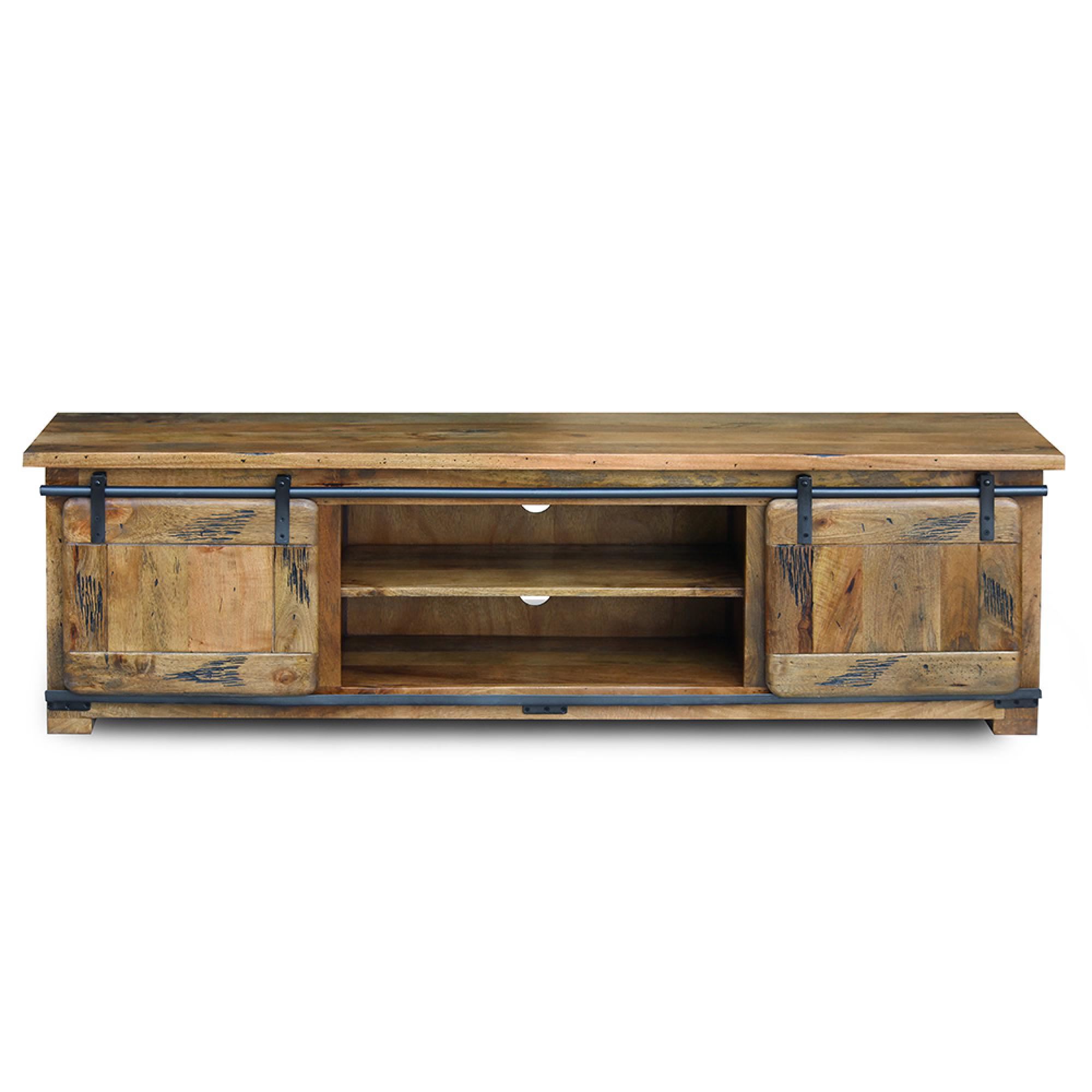Raipur Works TV Unit - 180cm - Industrial Style Wooden