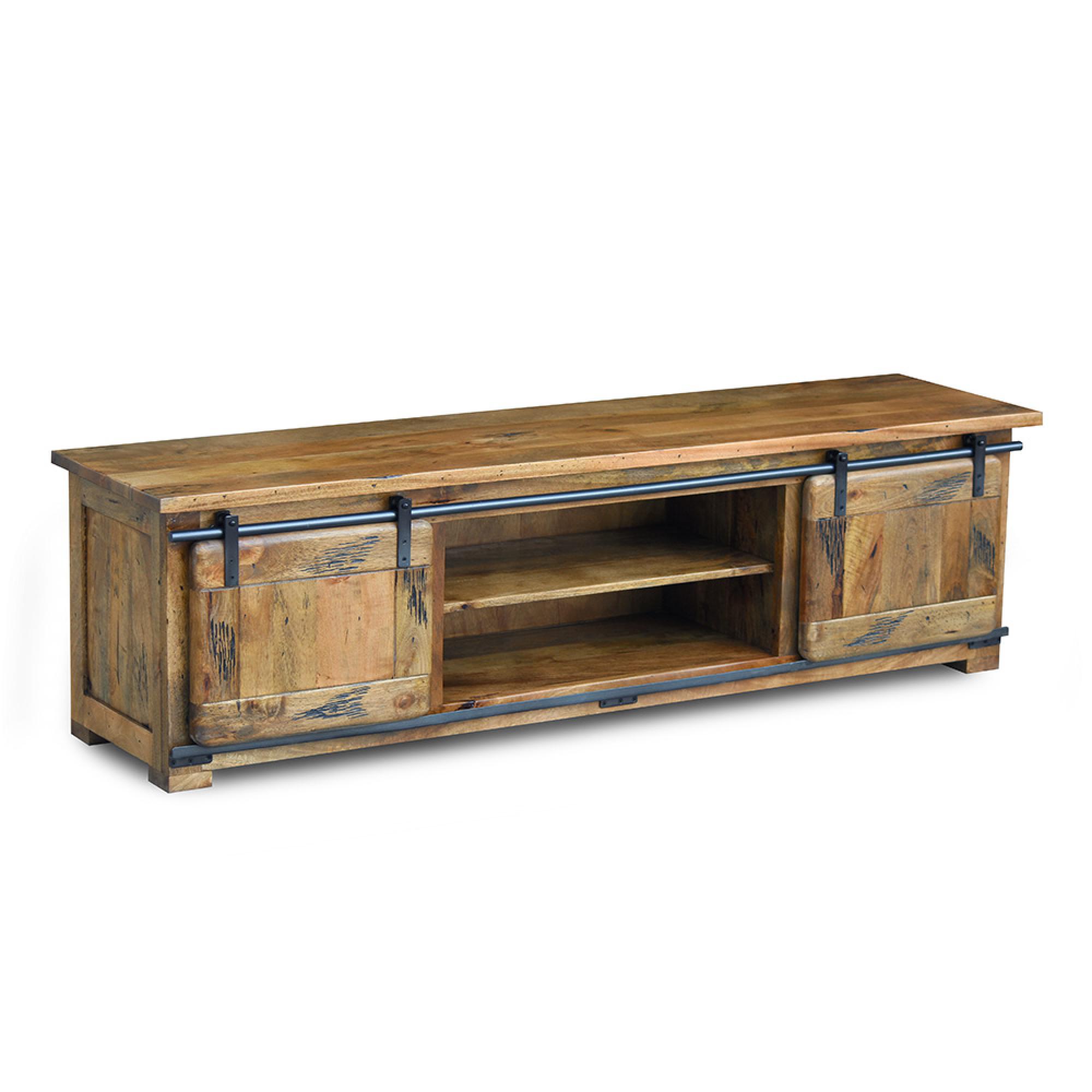 Raipur Works TV Unit - 180cm - Industrial Style Wooden