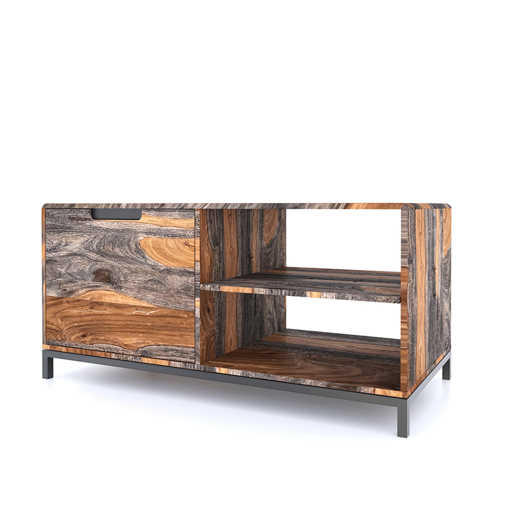 Goa TV Unit - 110cm - Dark Sheesham Wood