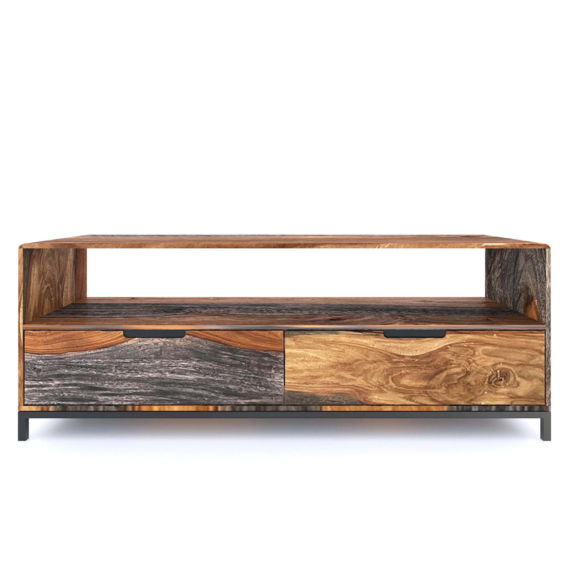 Goa TV Unit - 135cm - Dark Sheesham Wood