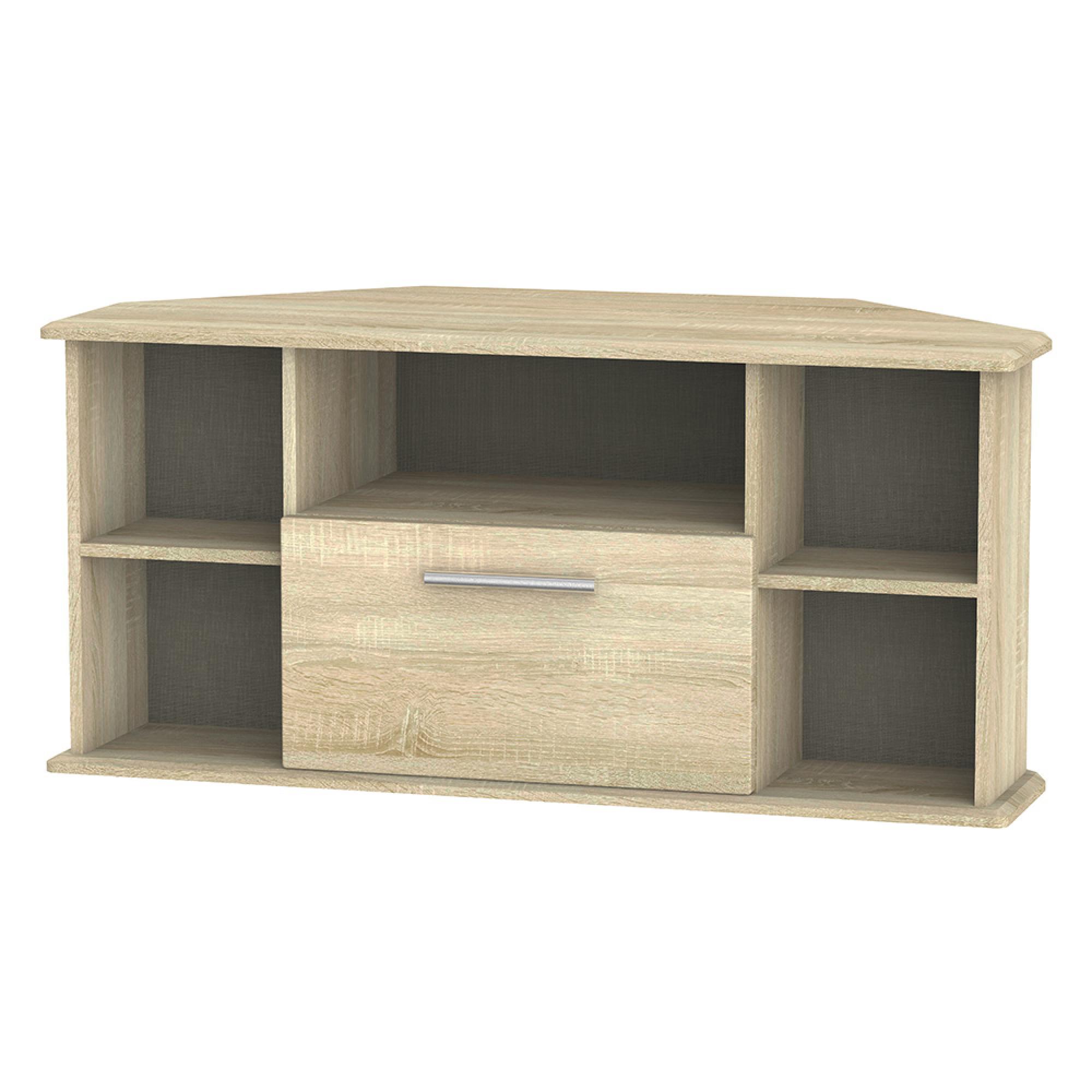 Knightsbridge TV Unit - 115cm - Corner - Oak