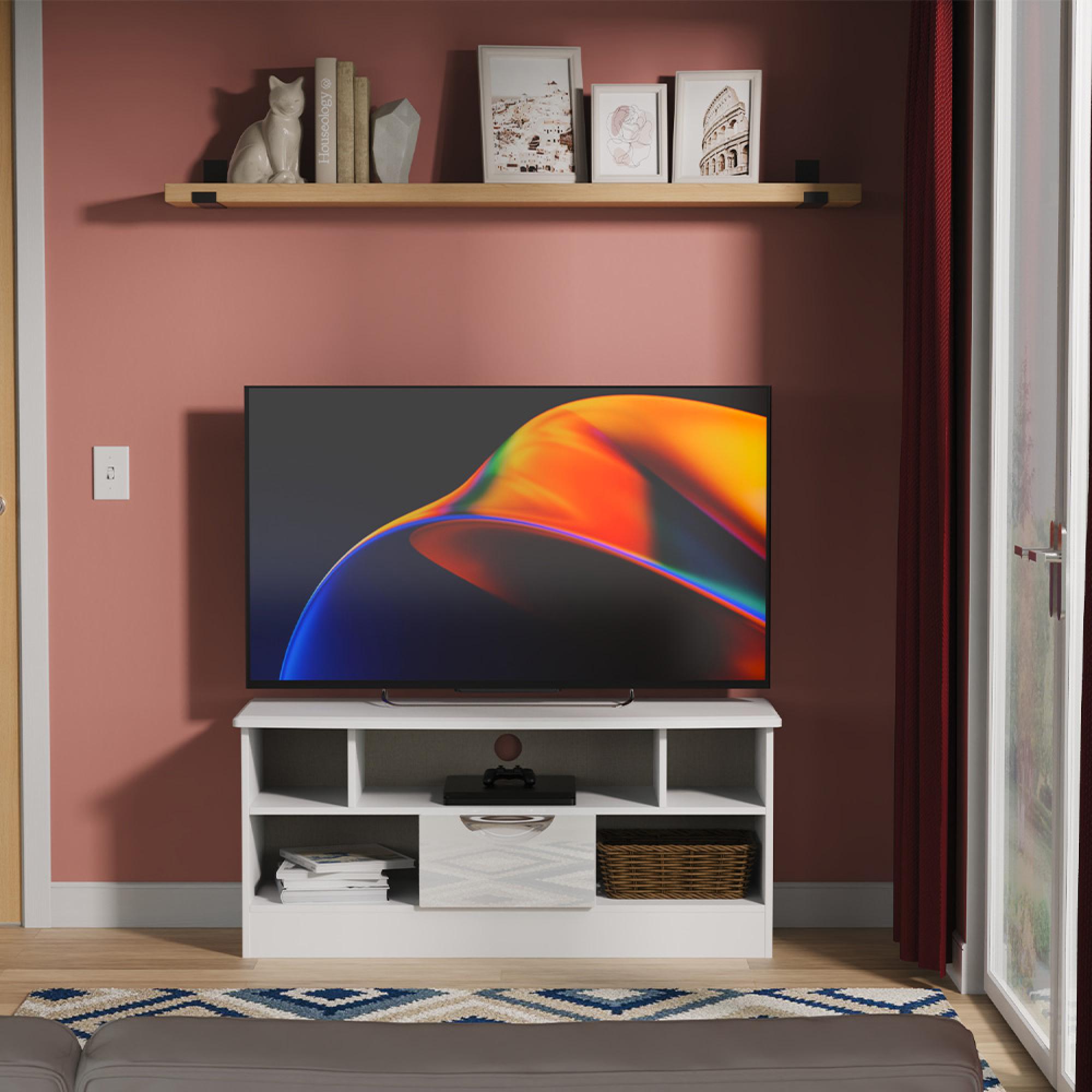 Camden TV Unit - 110cm - White Gloss