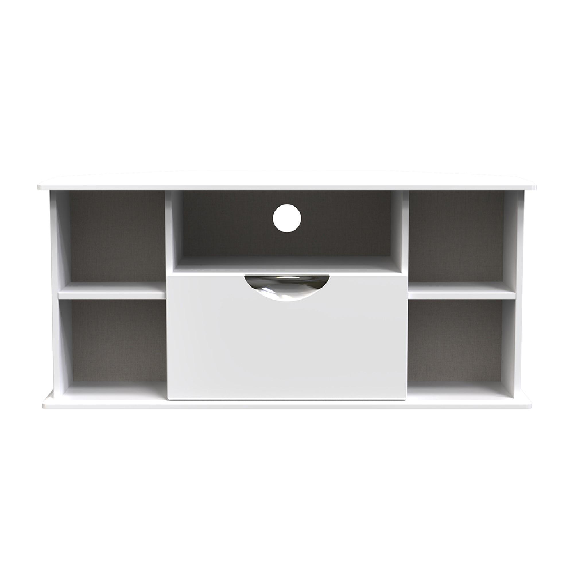 Camden TV Unit - 115cm - Corner - White Gloss