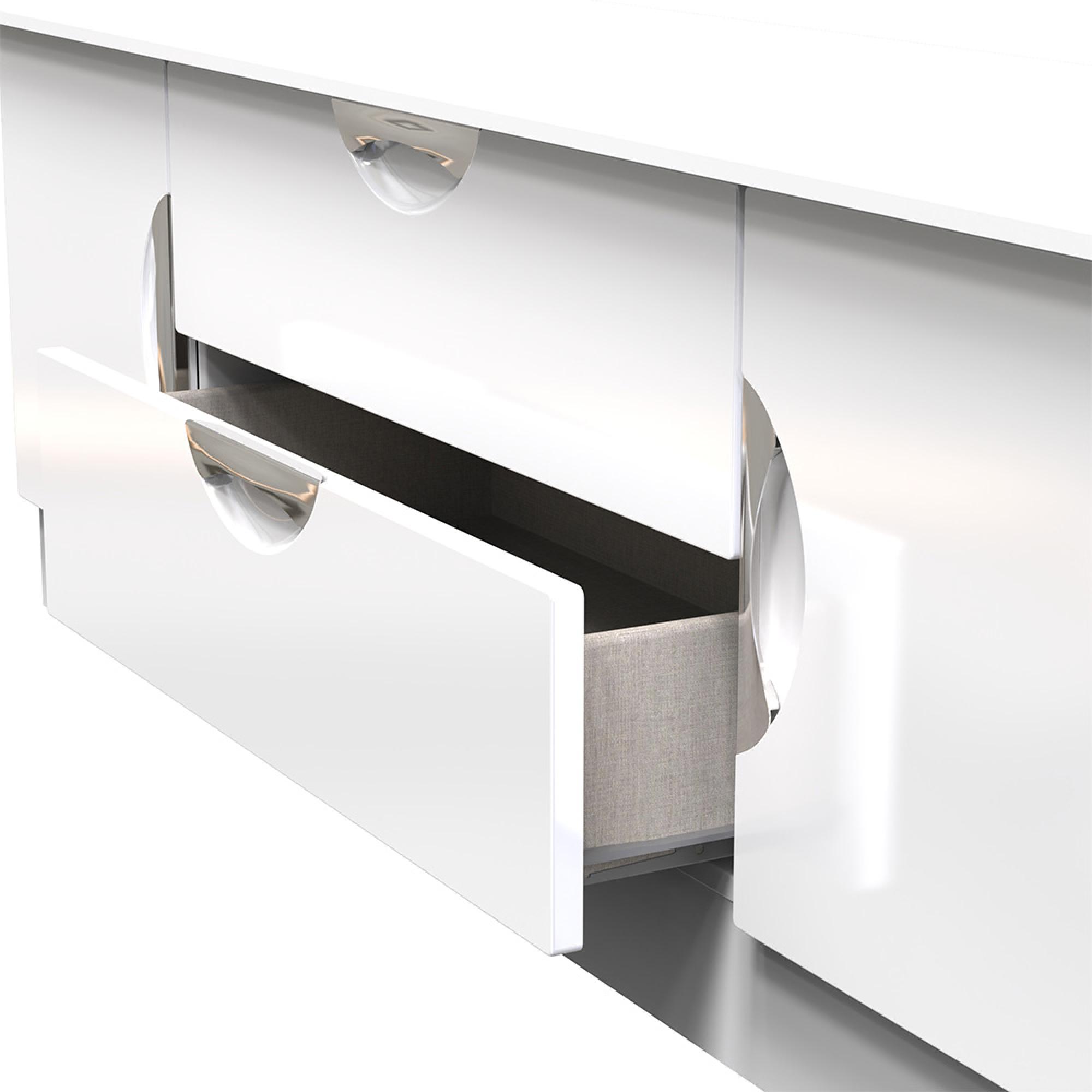 Camden TV Unit - 145cm - White Gloss