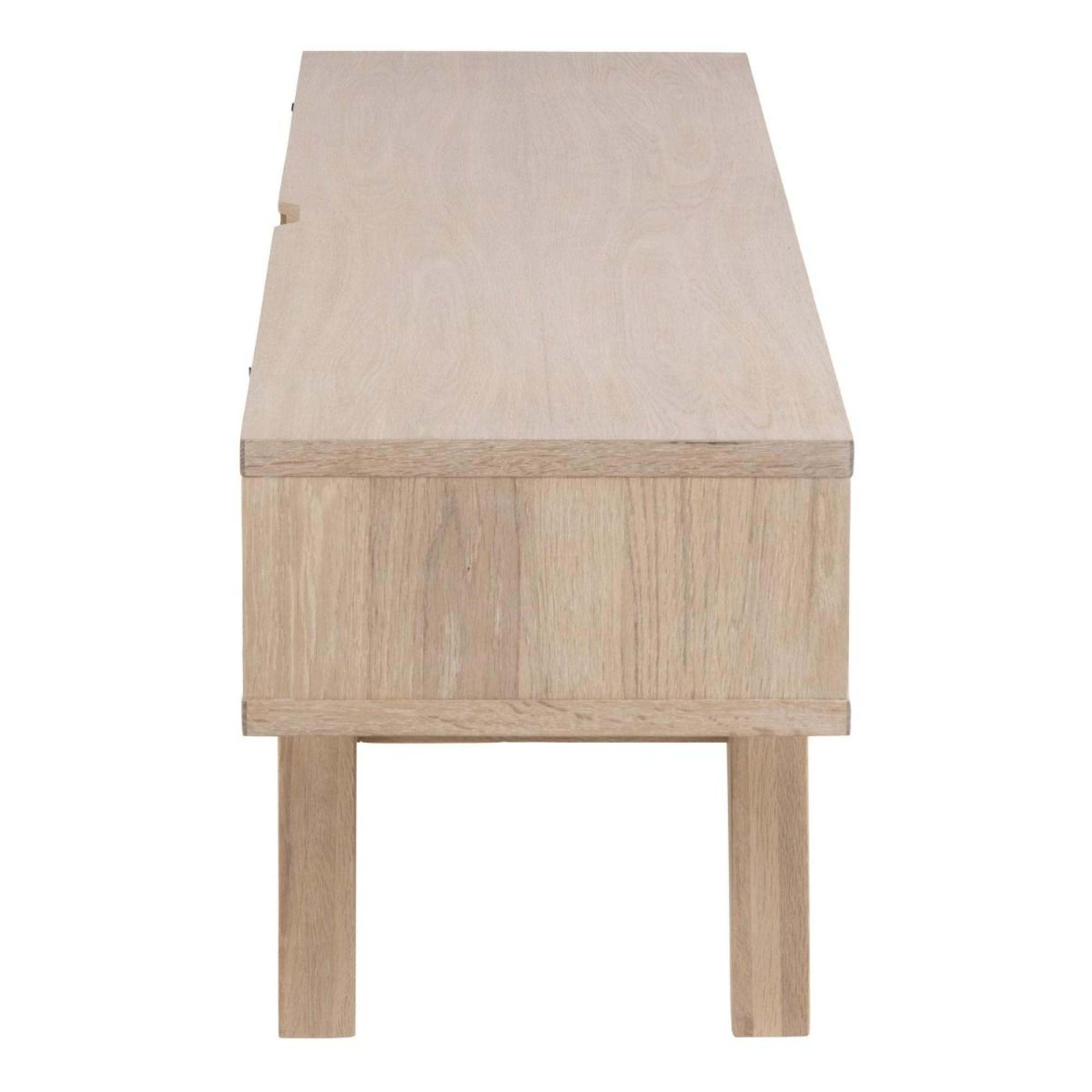A-Line TV Unit - 2 Drawer - 150cm - Medium - White Oak