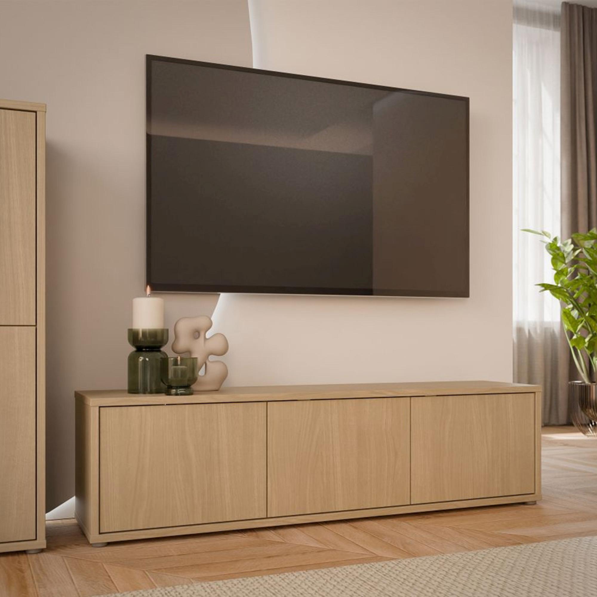 Alice Springs TV Cabinet - 3 Door - 154.2cm - Elegancia Oak