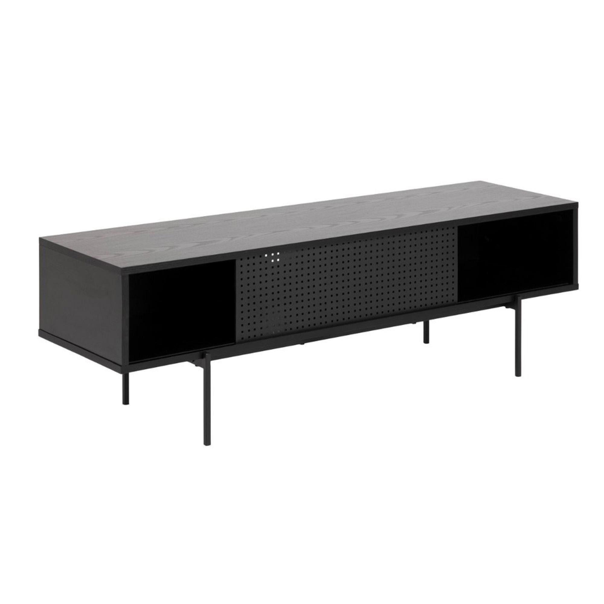Angus TV Unit - 1 Sliding Door - 140cm - Black Ash