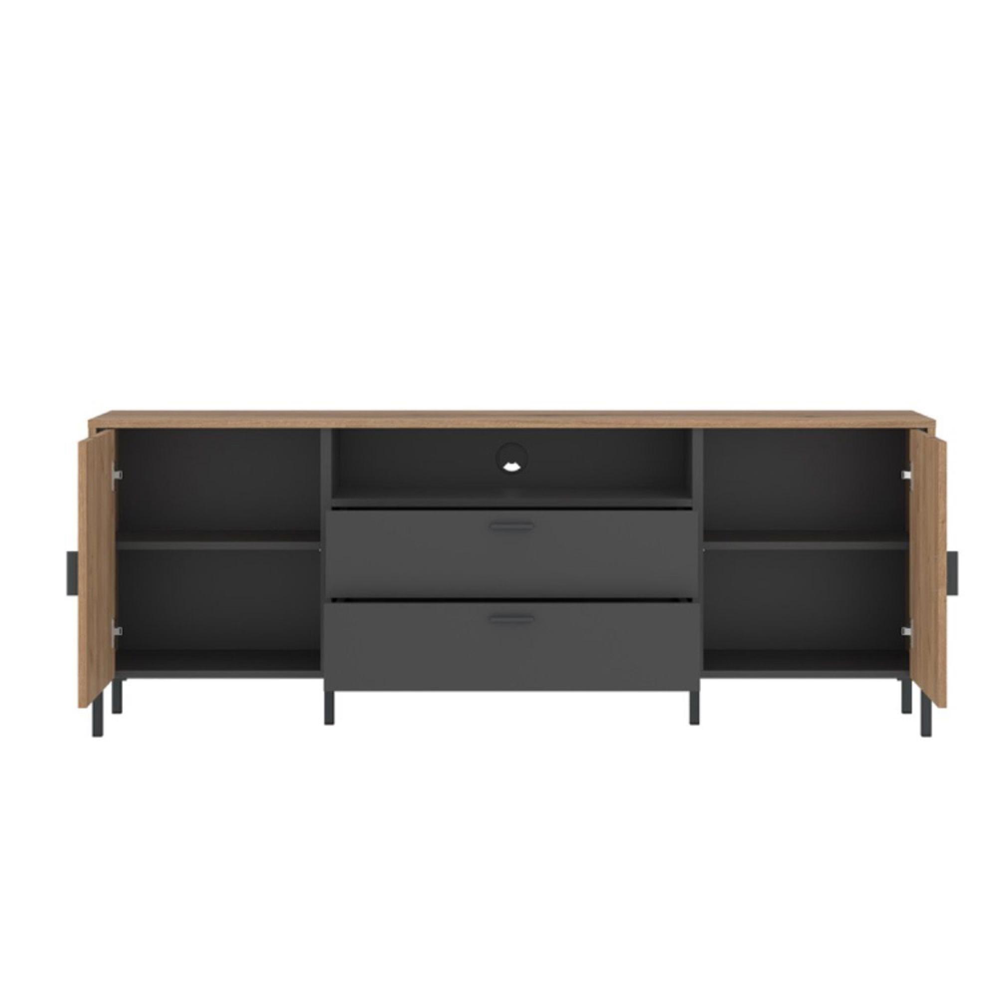 Arundel TV Unit - 2 Door - 2 Drawer - 173.2cm - Large - Oak