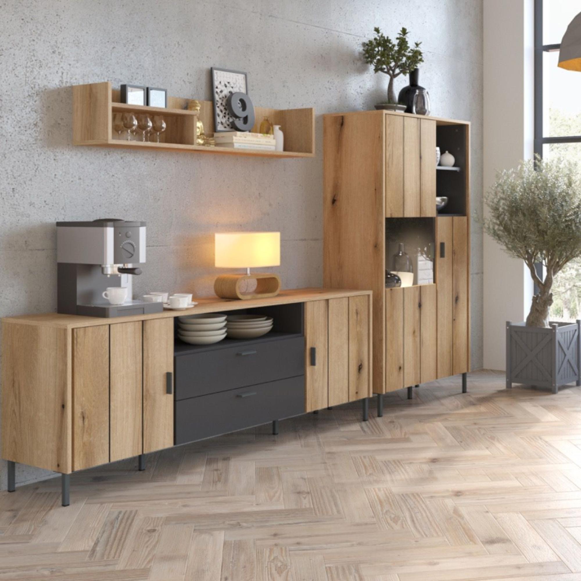 Arundel TV Unit - 2 Door - 2 Drawer - 173.2cm - Large - Oak