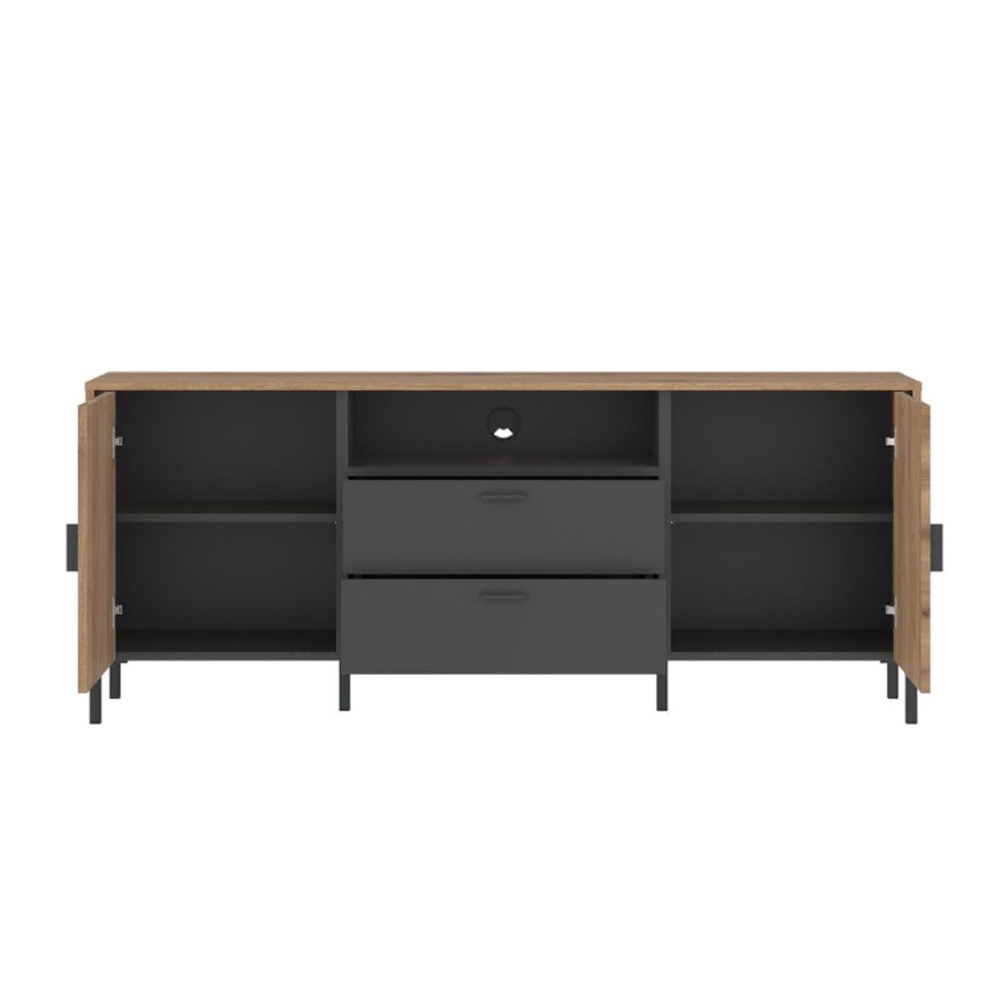Arundel TV Unit - 2 Door - 2 Drawer - 158.2cm - Medium - Oak
