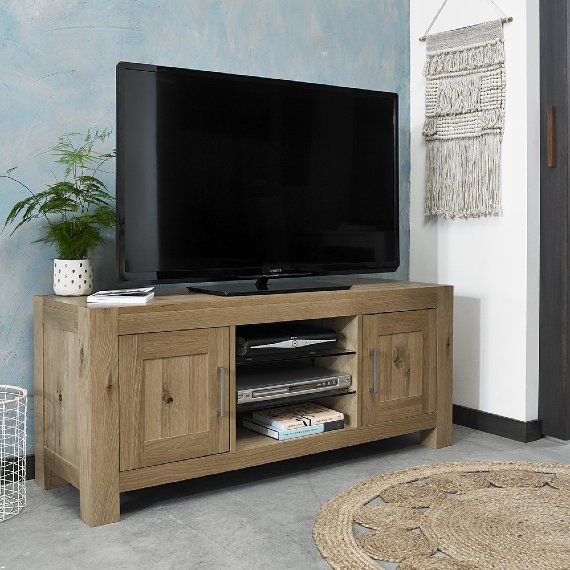 Turin Light Oak Entertainment Unit - Up to 55in