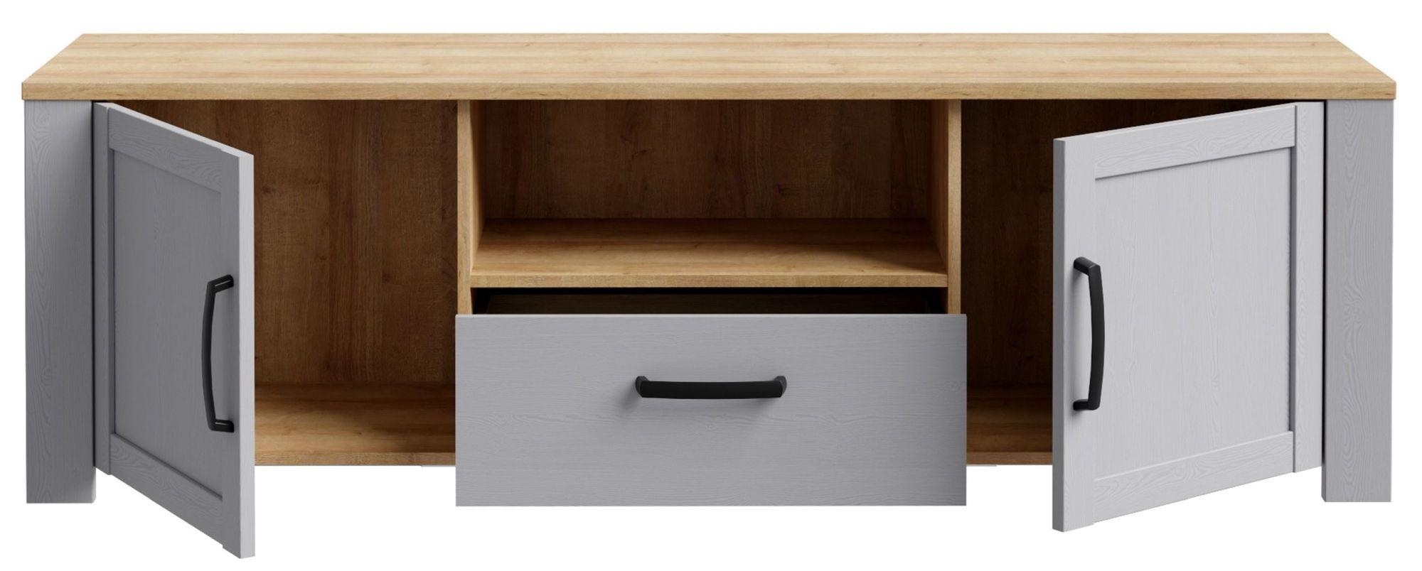Bohol TV Unit - 2 Door - 1 Drawer - 166cm - Grey