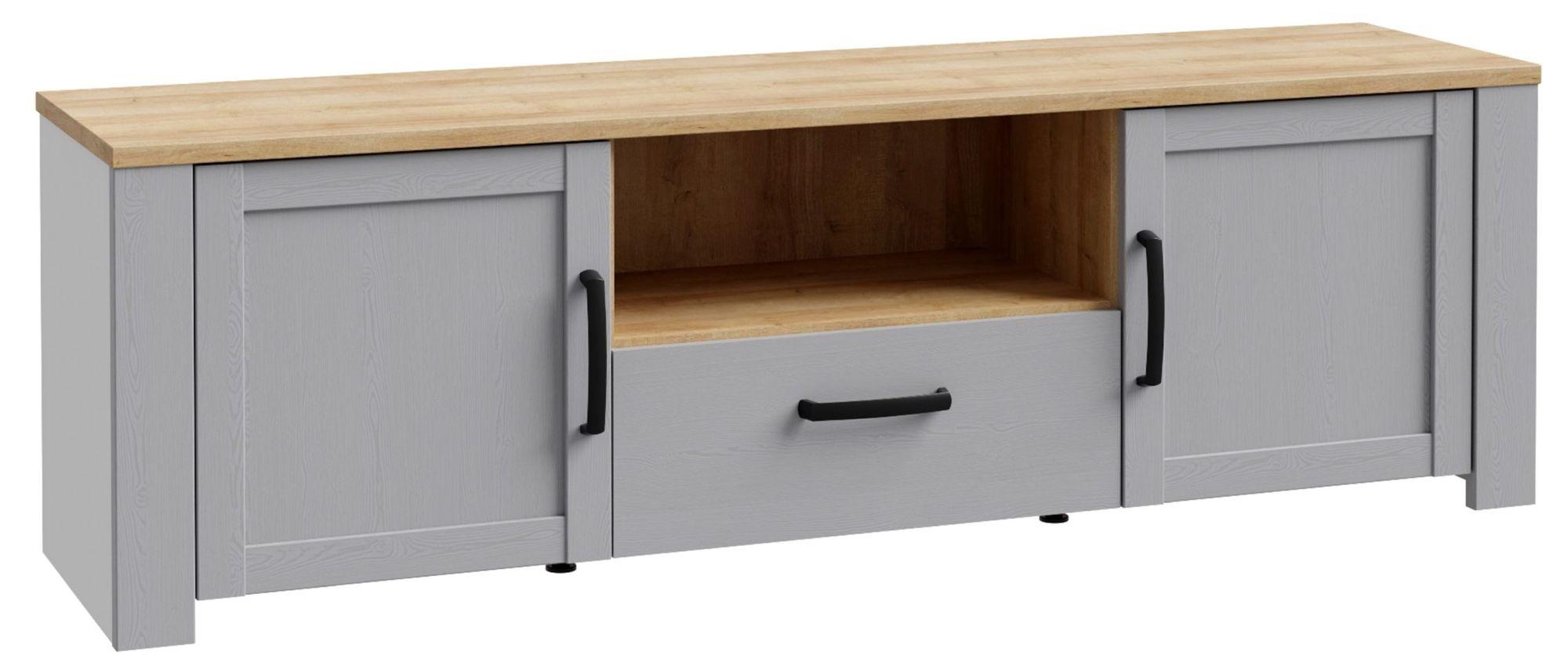 Bohol TV Unit - 2 Door - 1 Drawer - 166cm - Grey