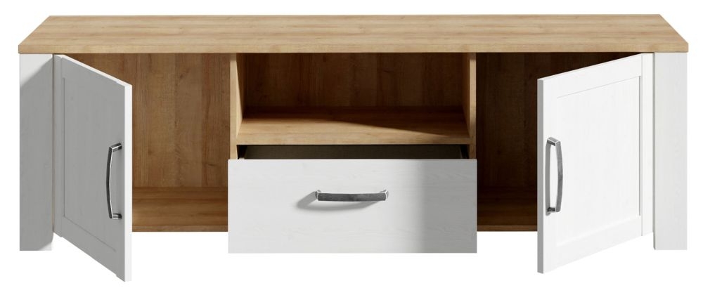 Bohol TV Unit - 2 Door - 1 Drawer - 166cm - White