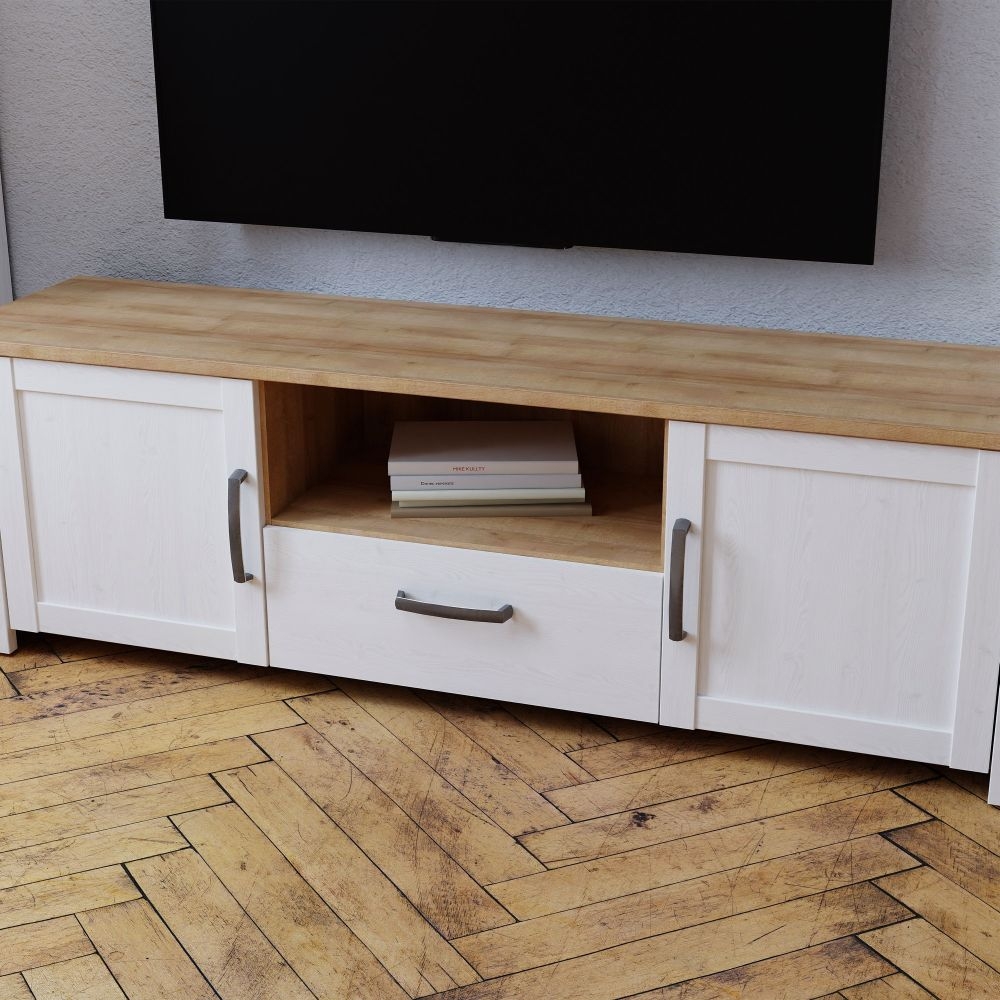 Bohol TV Unit - 2 Door - 1 Drawer - 166cm - White