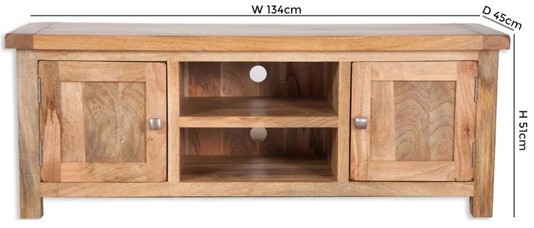 Bombay TV Unit - 134cm - Solid Mango Wood
