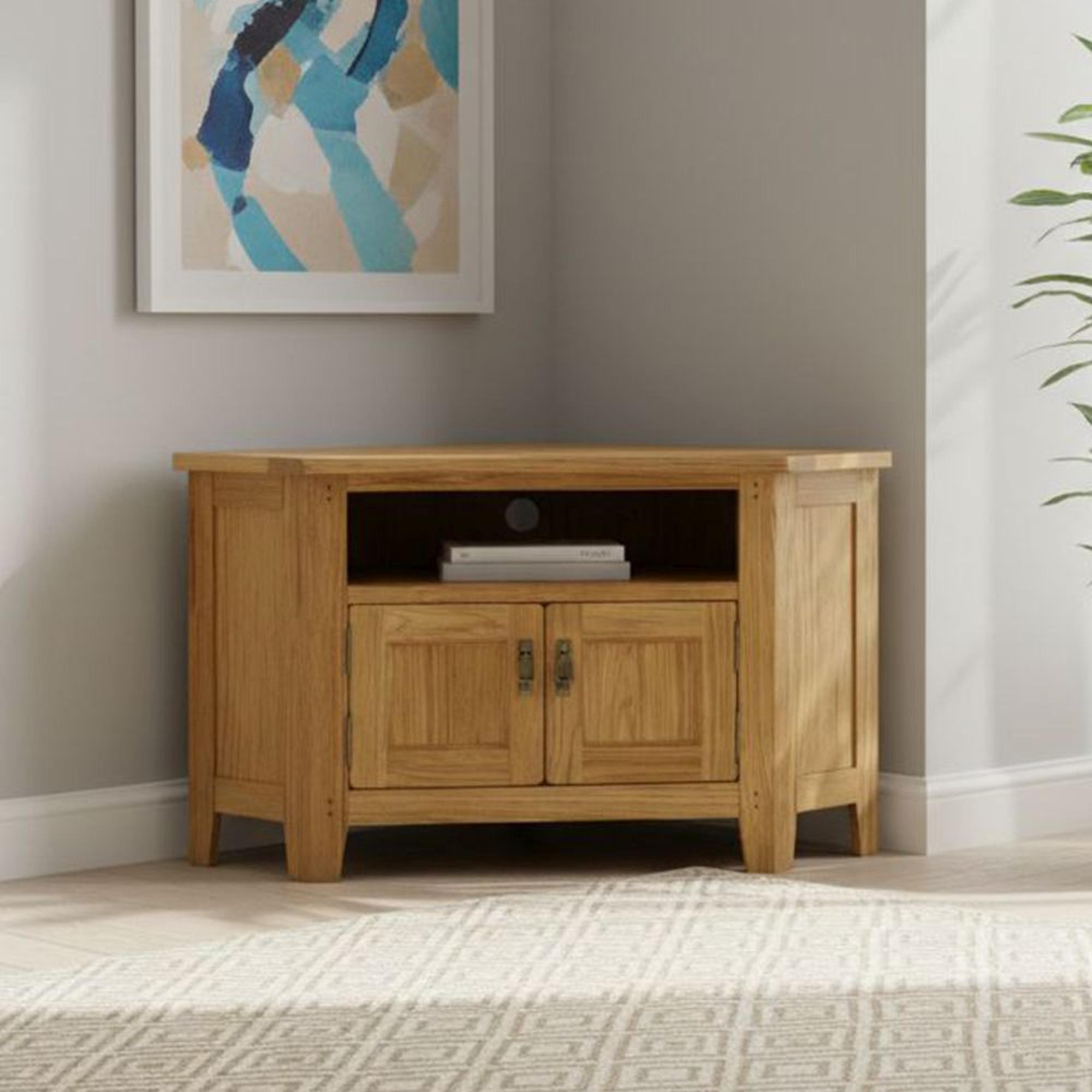 Burford Corner TV Unit - 125cm - Oak