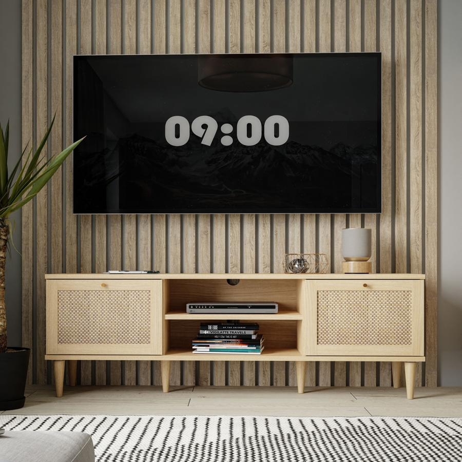 Calasetta TV Unit - 2 Door - 159cm - Rattan