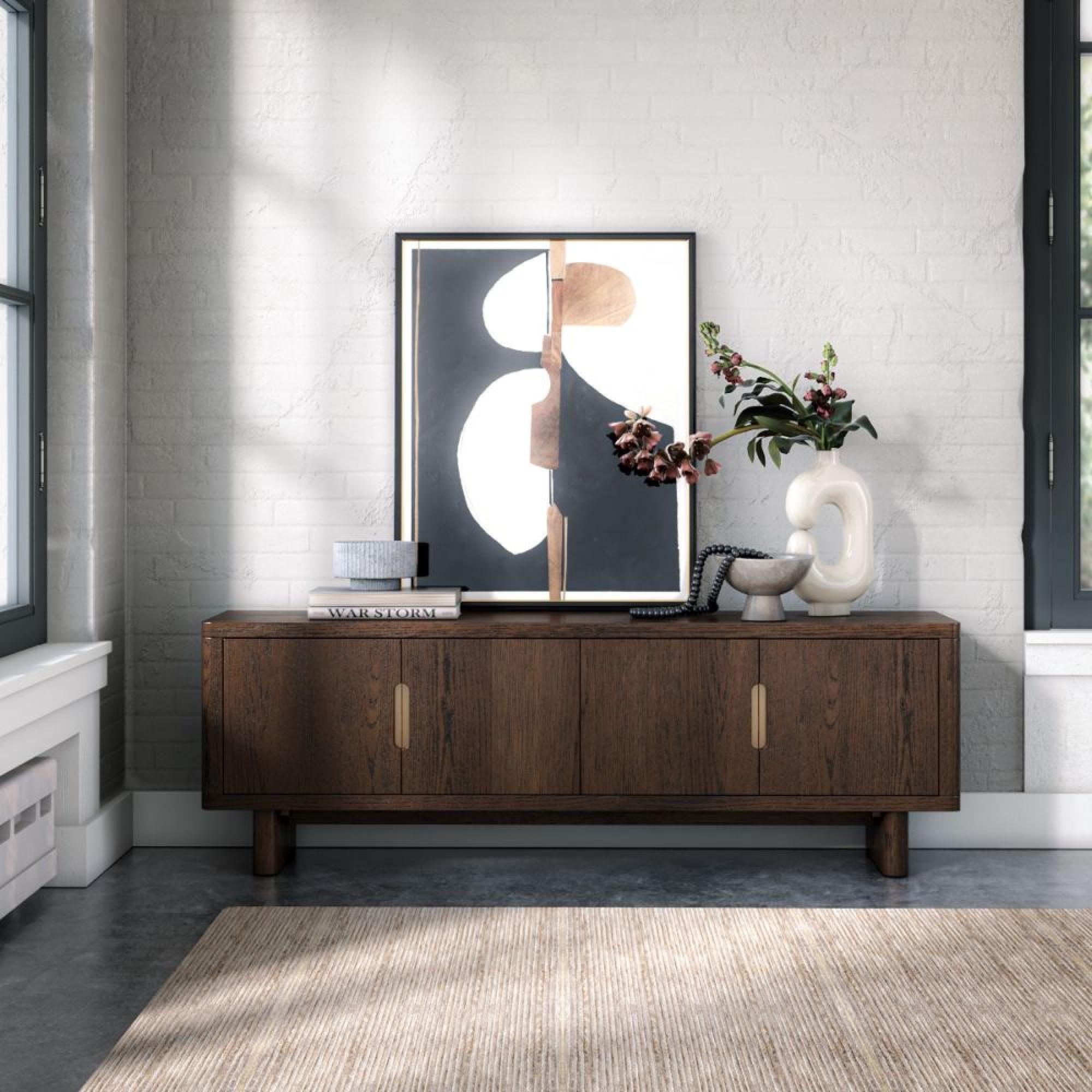 California TV Unit - 4 Door - Dark Oak