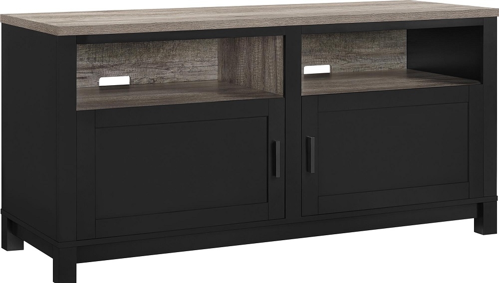 Castro TV Cabinet in Weathered Oak and Black - 1753296PCOMUK