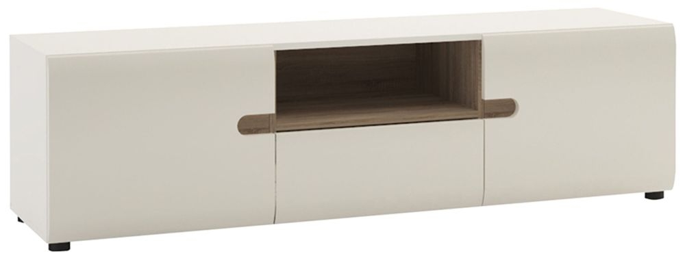 Chelsea White Gloss 164cm TV Unit