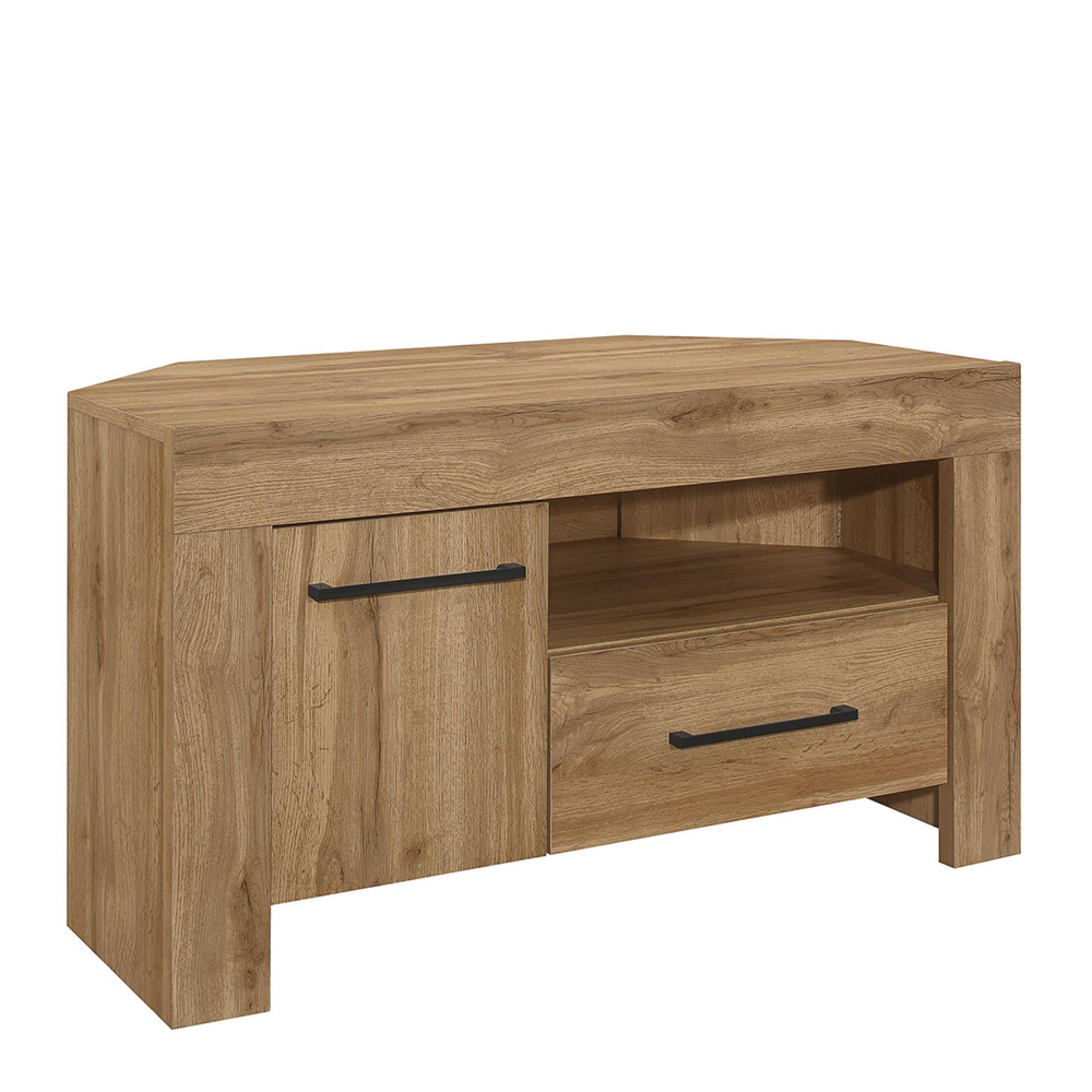 Compton Corner TV Unit - 1 Door - Oak