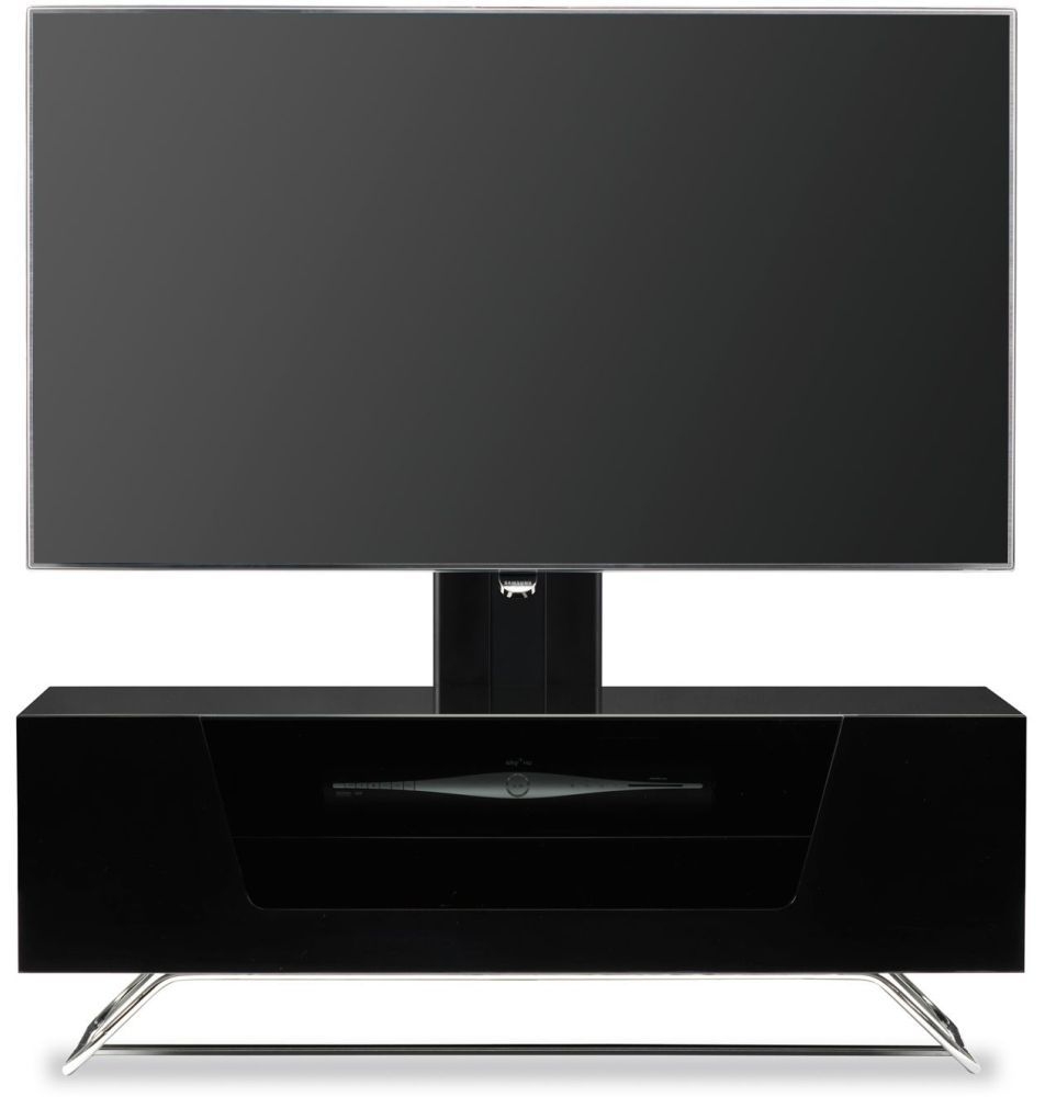 Conway Black Cantilever 100cm TV Stand - CRO2-1000BKT-BLK