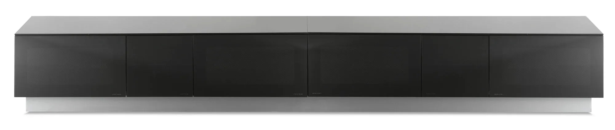 Evans High Gloss Black 250cm TV Cabinet - EMTMOD2500-BLK