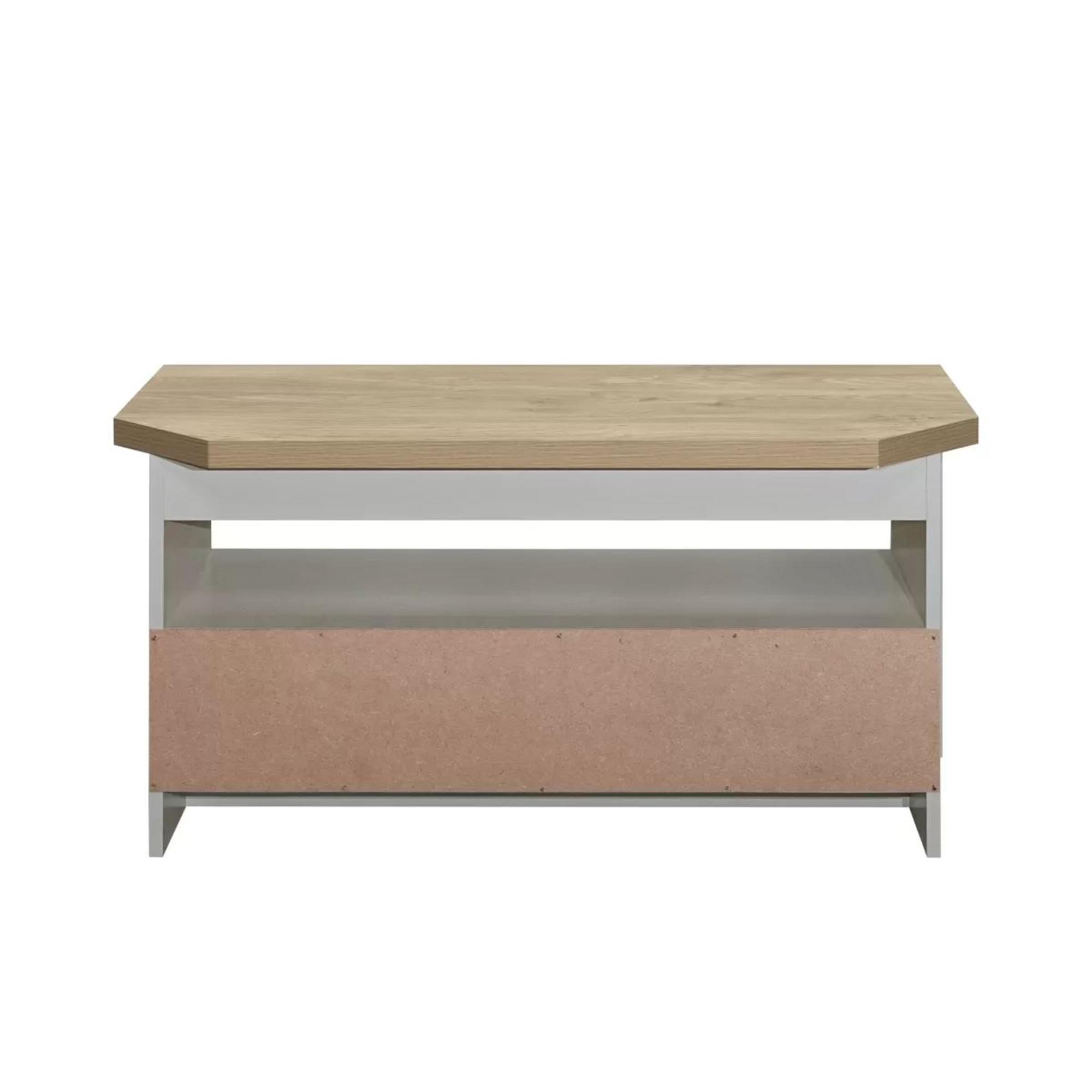 Highgate Corner TV Unit - 2 Drawer - Grey Painted