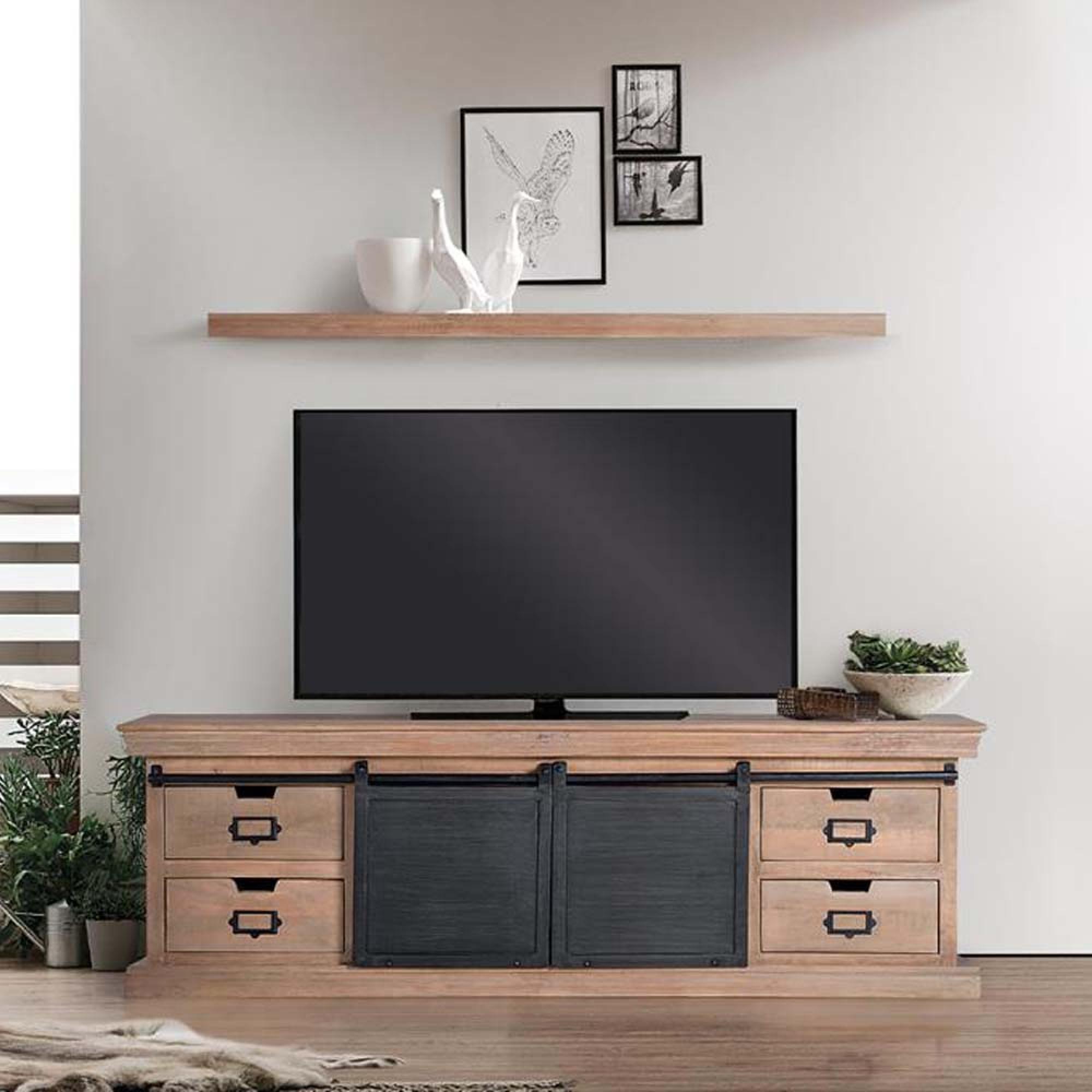 Irondale TV Unit - Mango Wood - Storage - Large