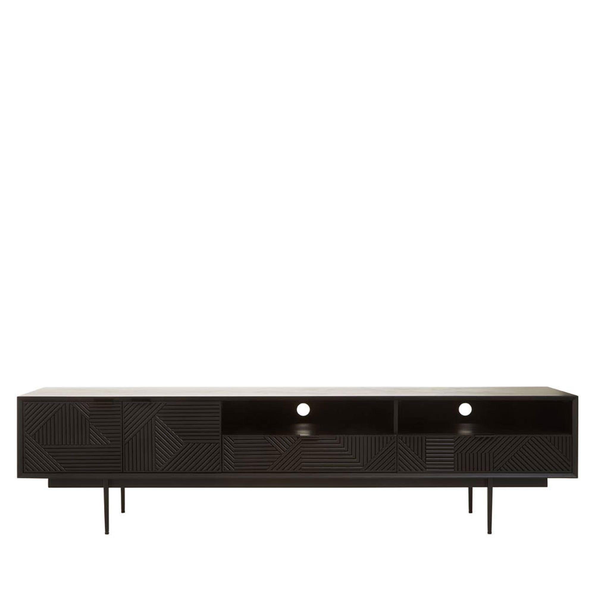 Jakara TV Unit - 2 Door - Black Wood