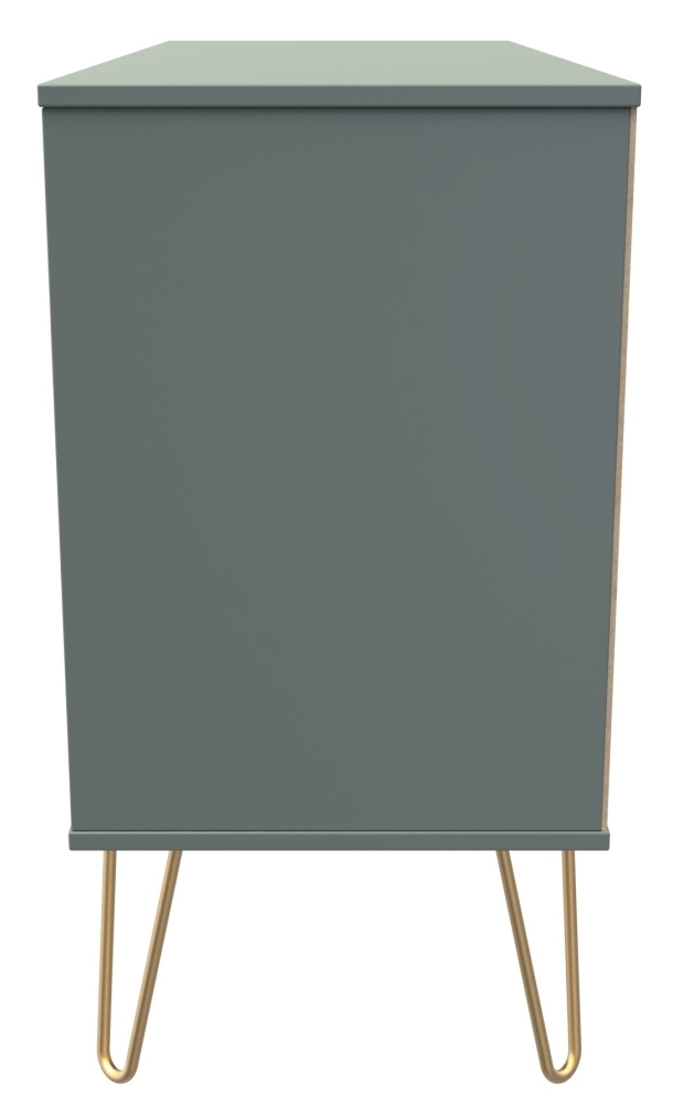 Linear TV Unit - 95cm - with Hairpin Legs - Green