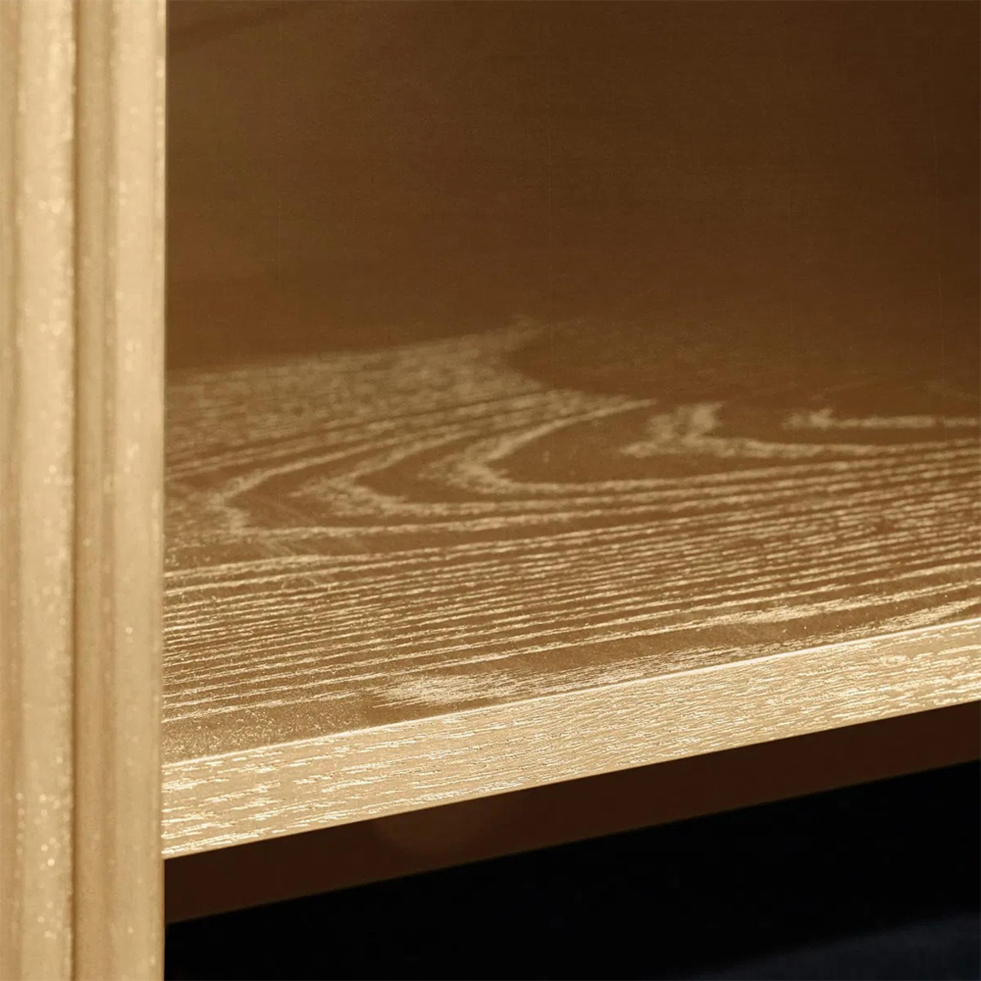 Louis TV Unit - 2 Door - Light Oak Effect - Fluted Base