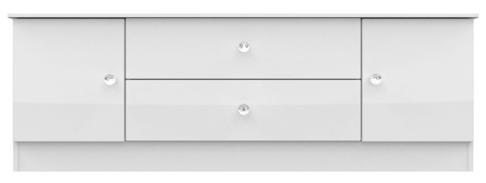 Lumiere White Gloss 75cm TV Unit