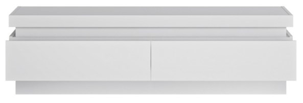 Lyon TV Unit - 2 Drawer - 146cm - White Gloss