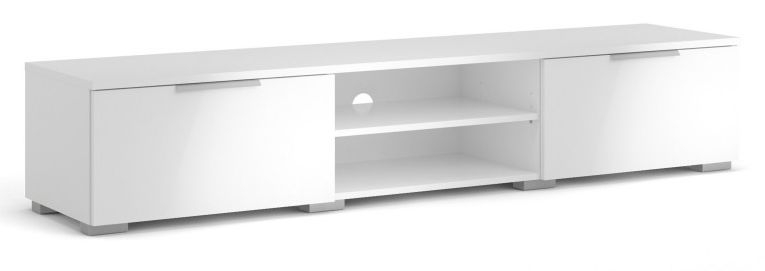 Match TV Unit - 2 Drawer - 1727cm - White Gloss