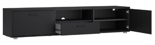 Media TV Unit - 2 Door - 1 Drawer - 177.2cm - Large - Black