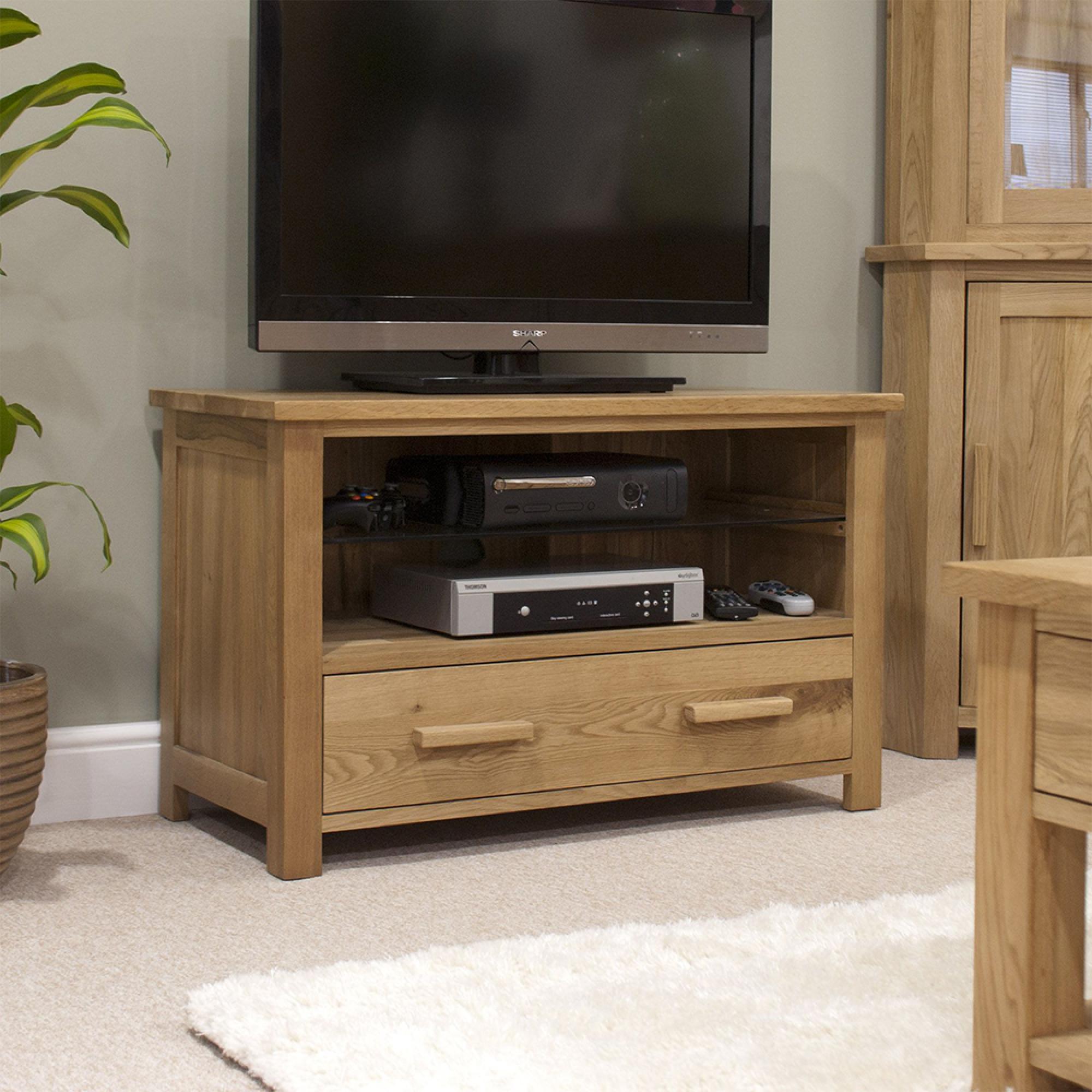 Opus TV Unit - 1 Drawer - Oak
