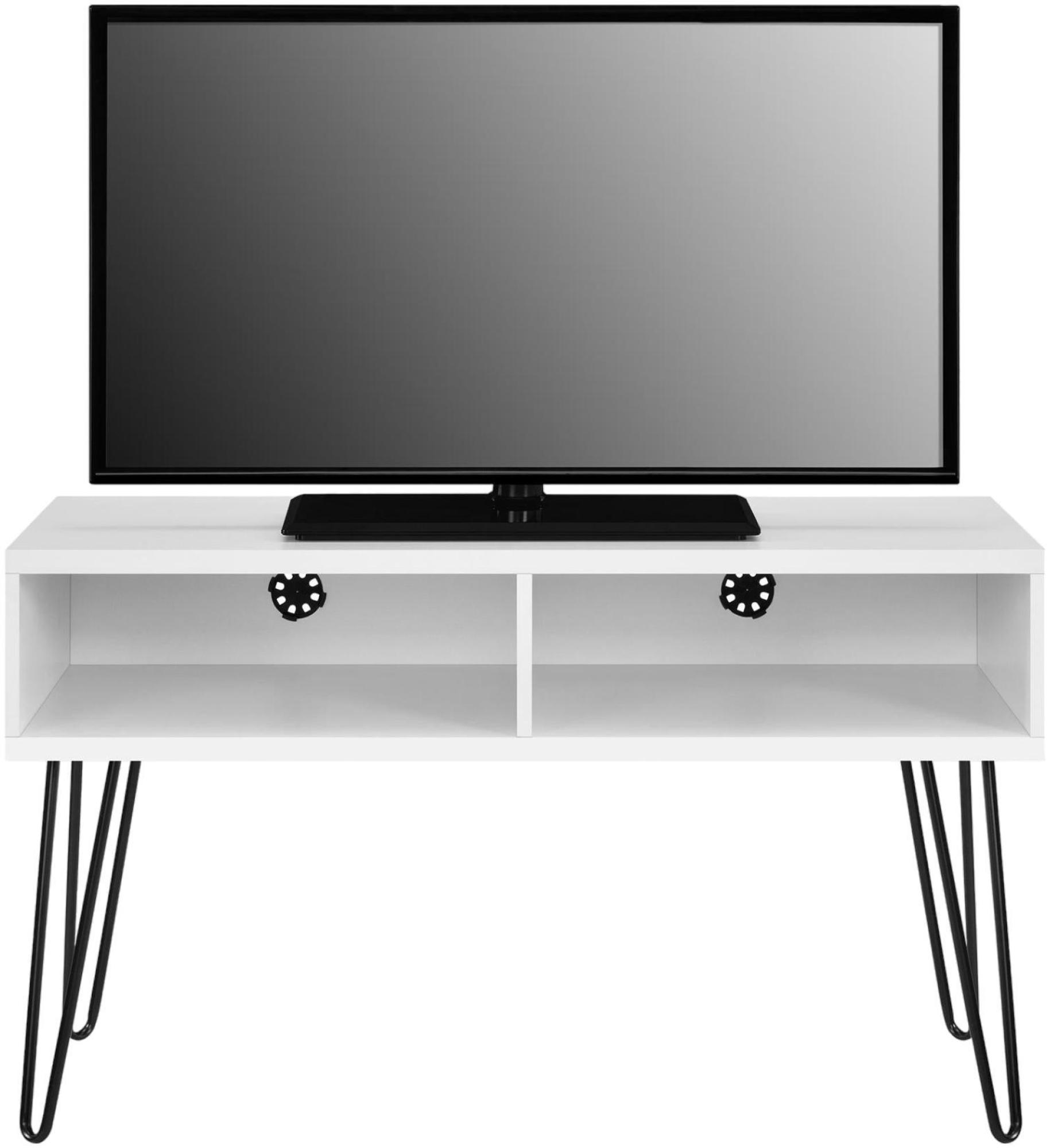 Obion Retro TV Stand in White - 1837015COMUK